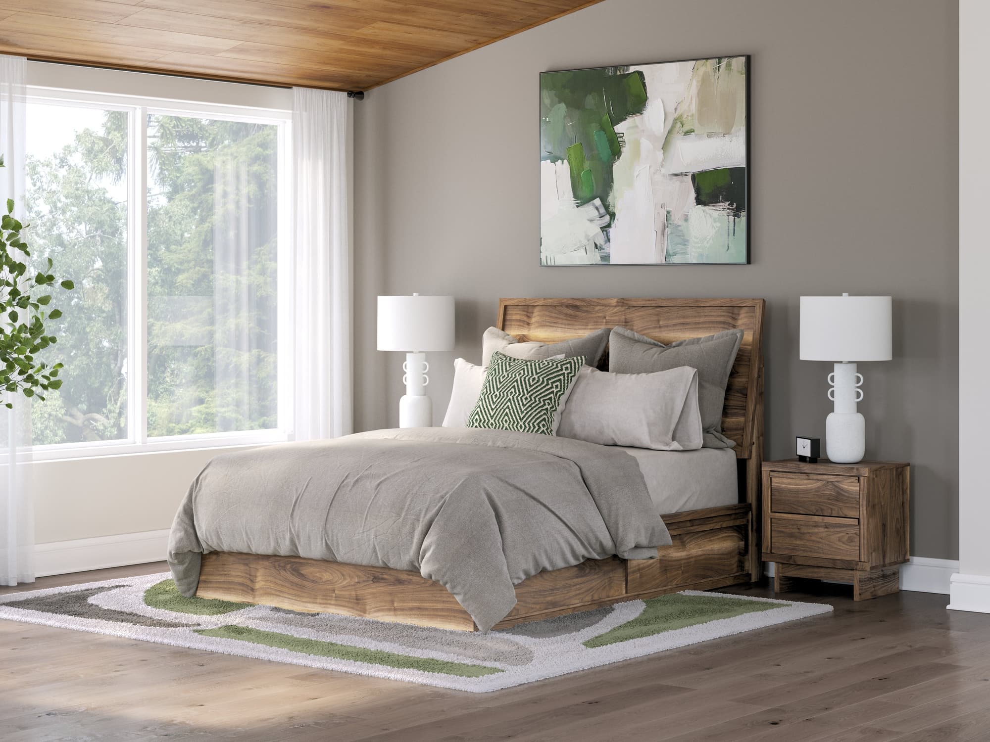 Chirason Brown Queen Panel Bed with Storage - Image 1