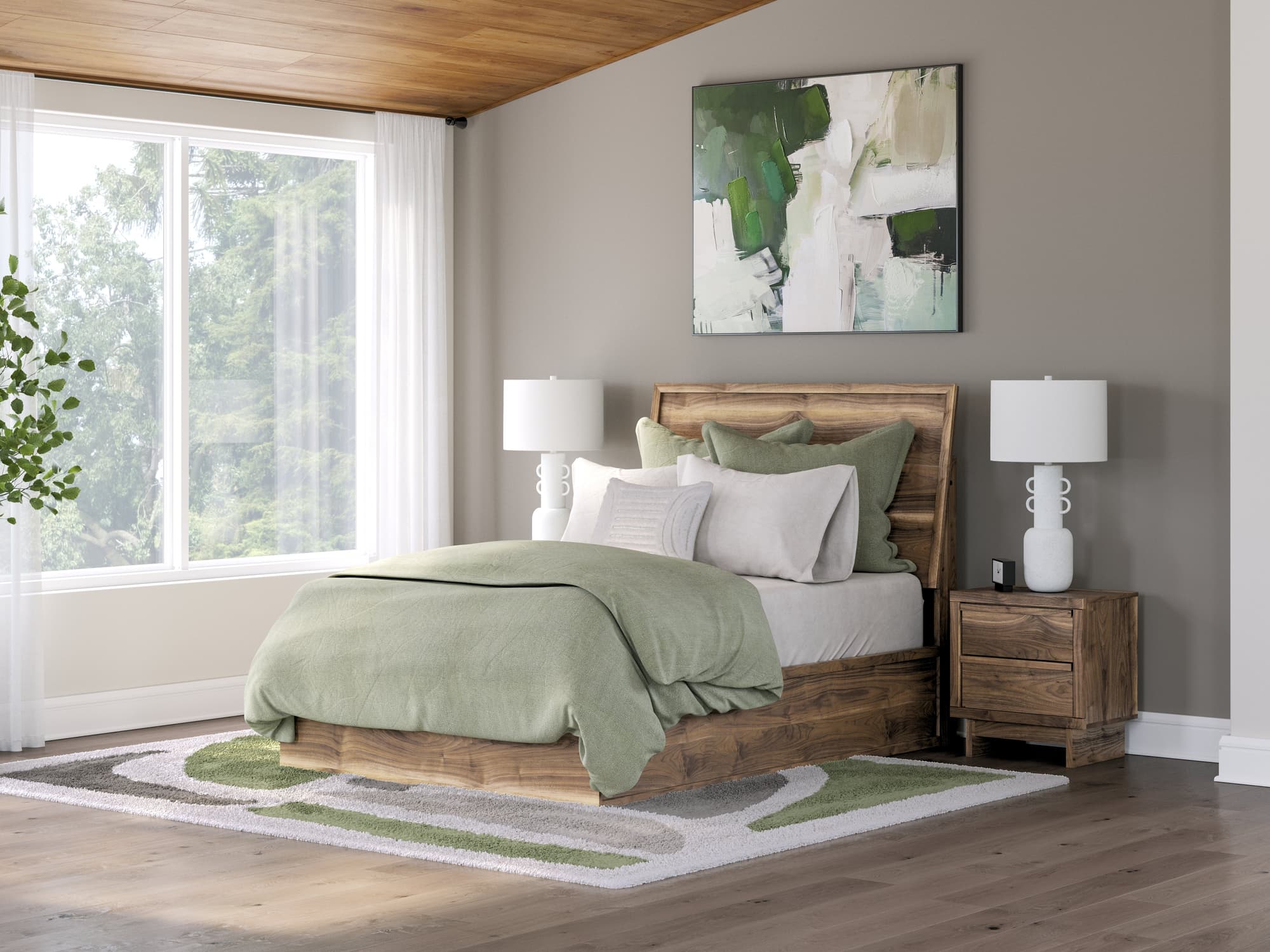 Chirason Brown Full Panel Bed - Image 1