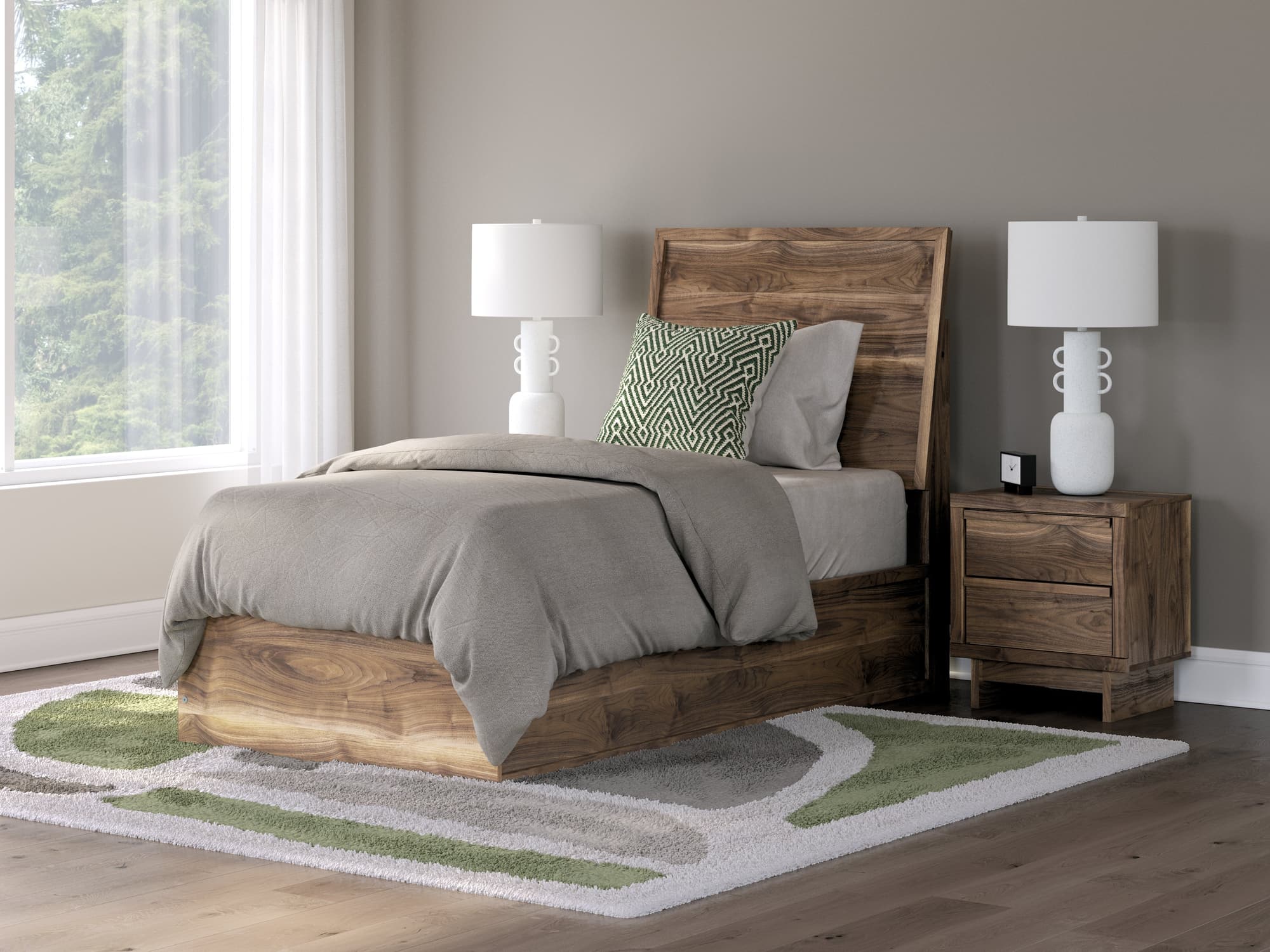 Chirason Brown Twin Panel Bed - Image 1