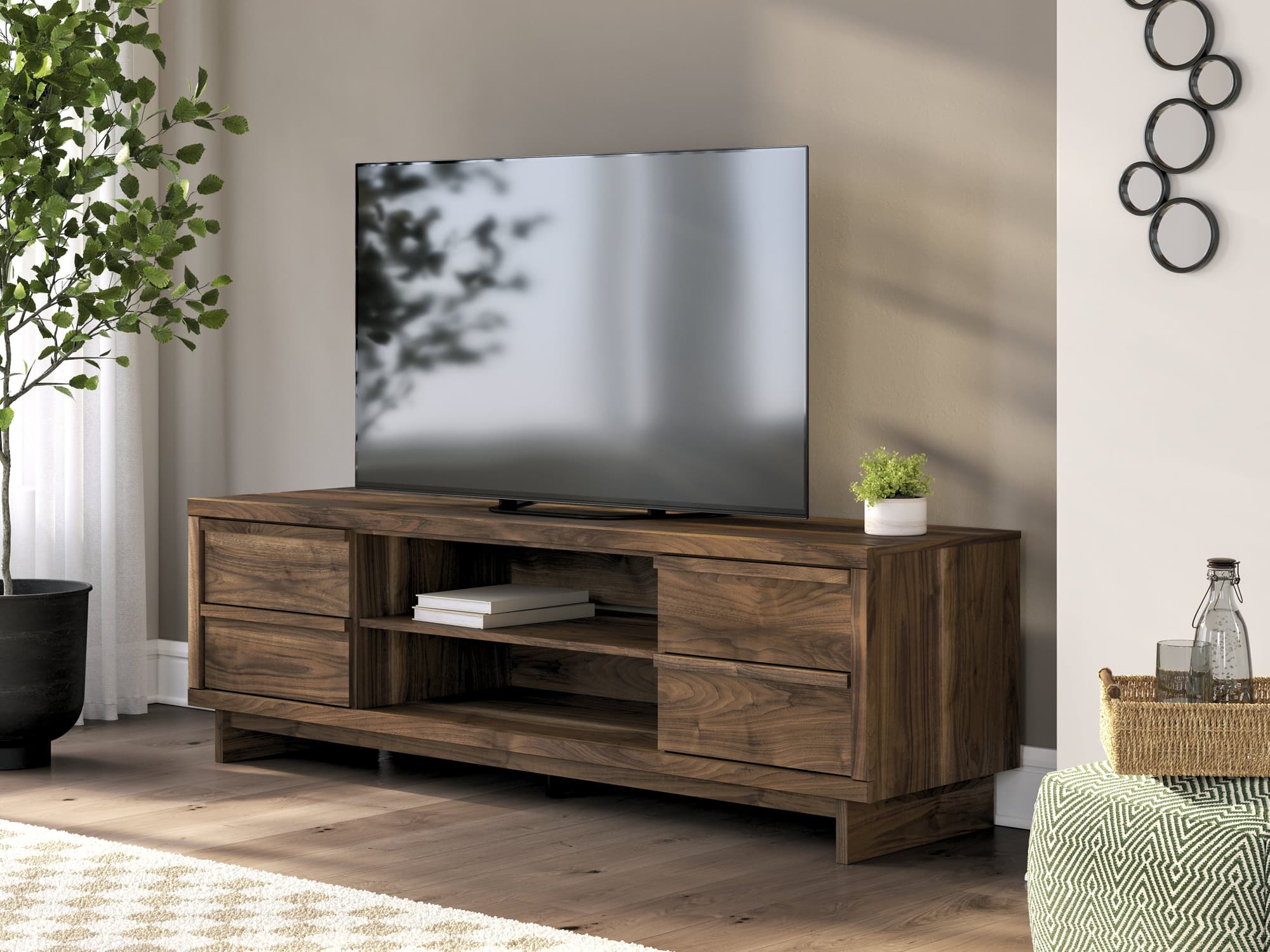 Zadilyn Brown 72" TV Stand - Image 1