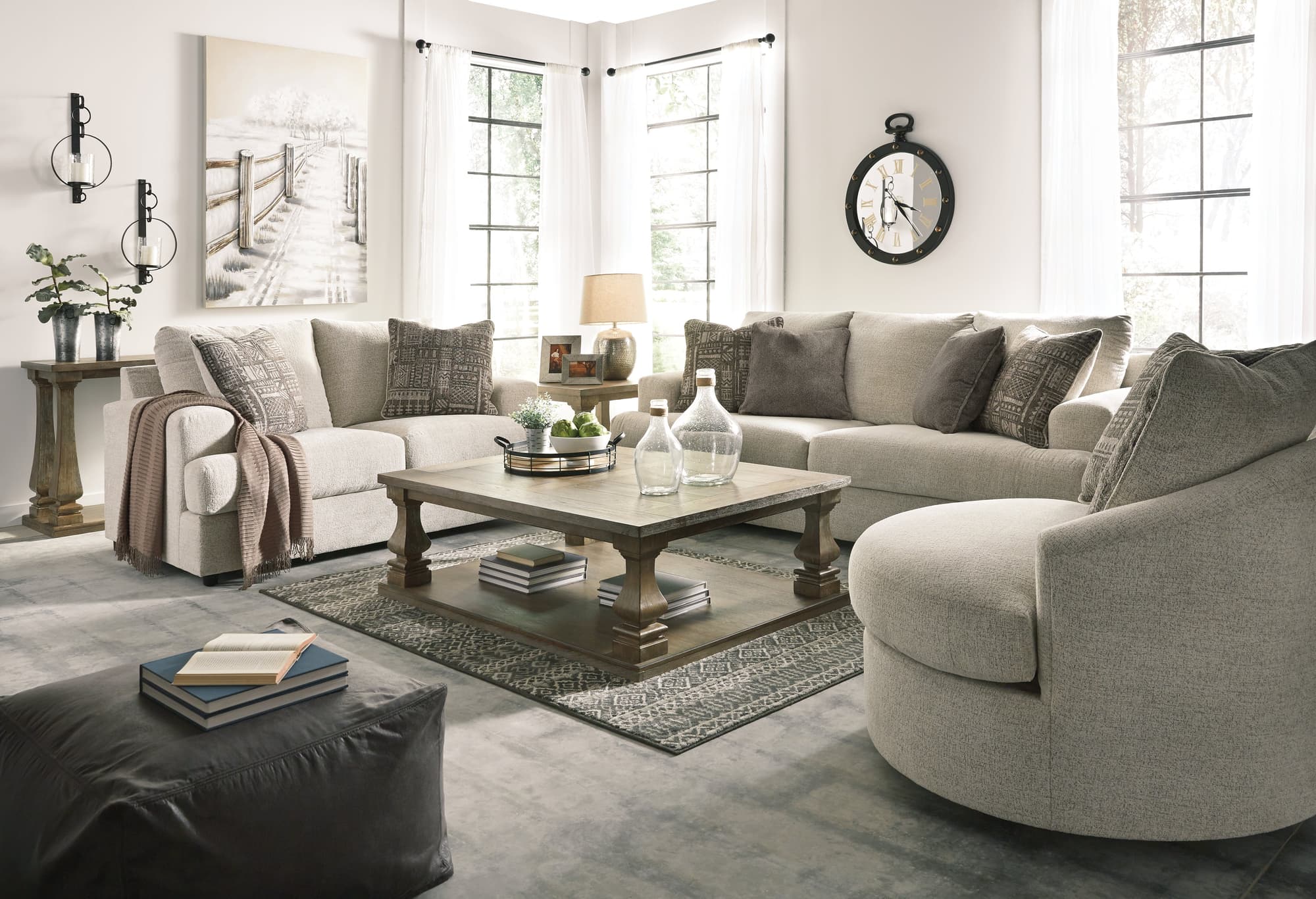 Soletren Stone Sofa and Loveseat - Image 1