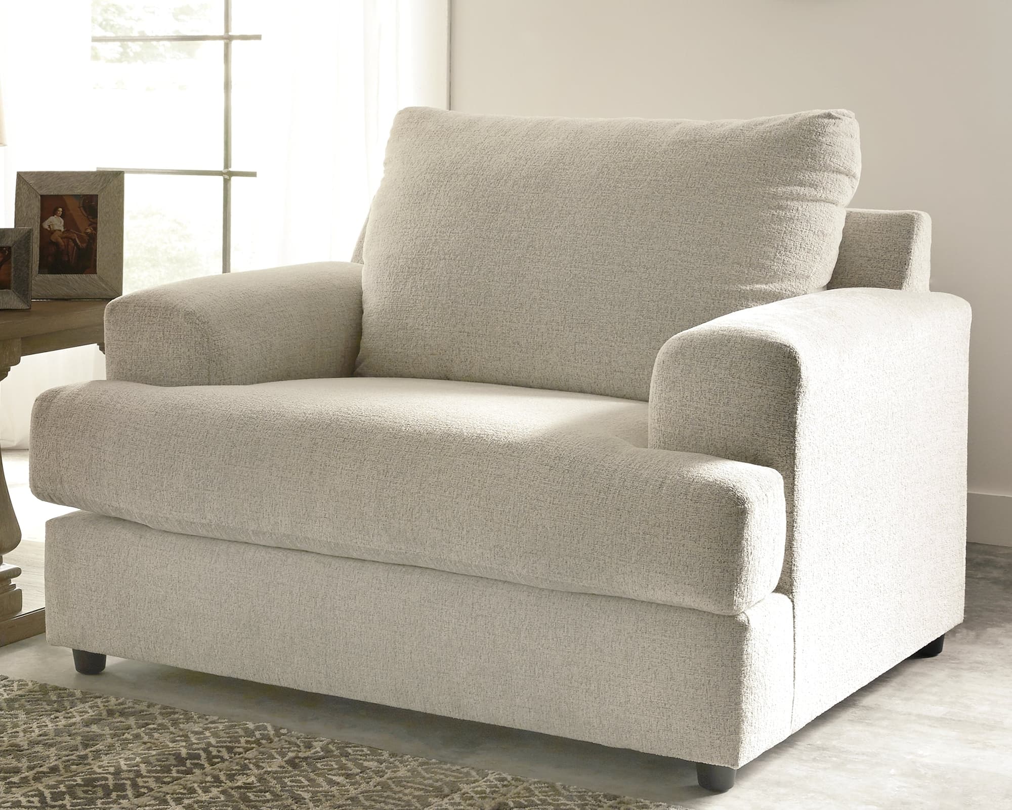 Soletren Stone Chenille Oversized Chair - Image 1