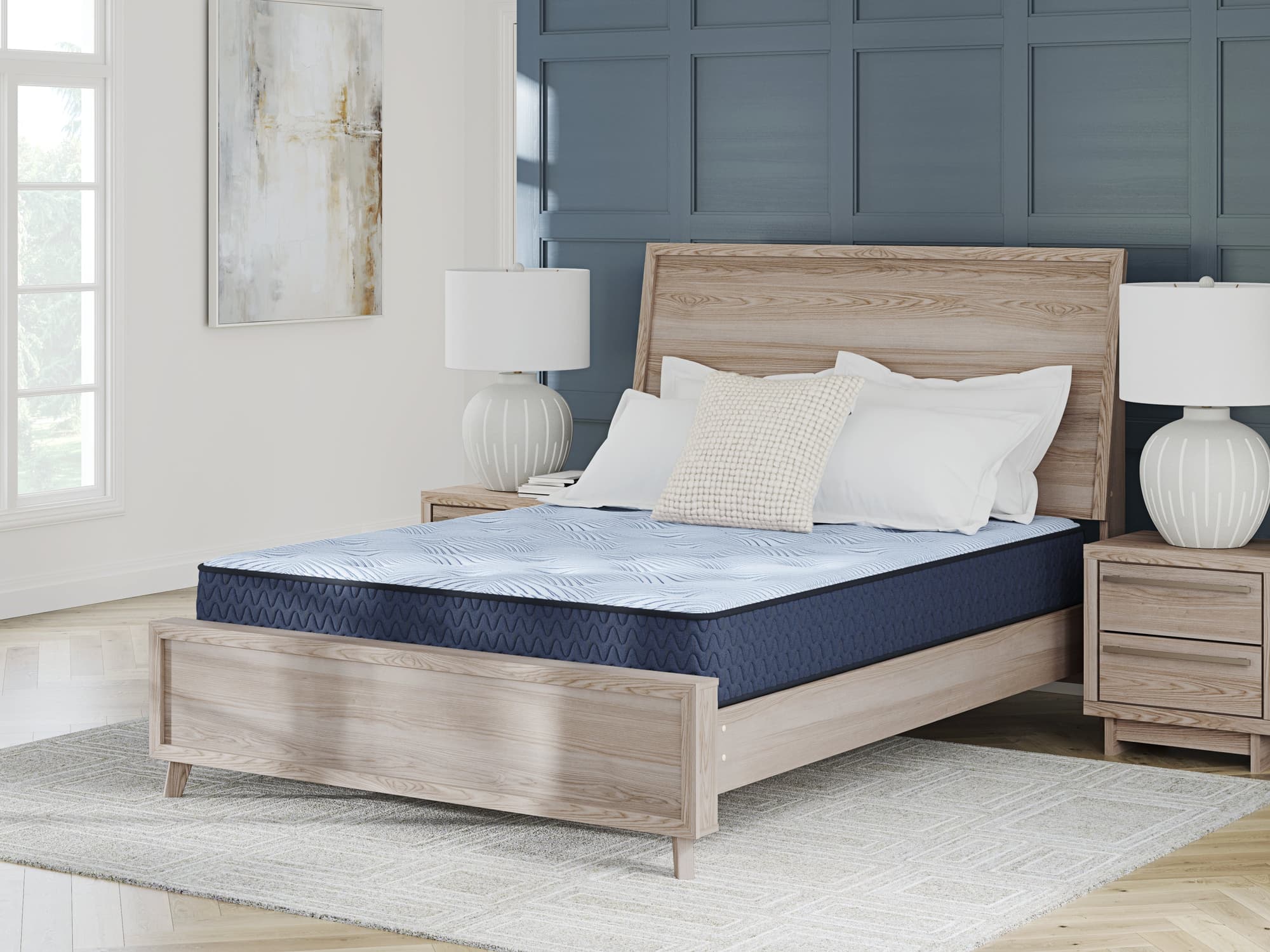 Peak 2.0 10 Hybrid Light Blue Queen Mattress - Image 1