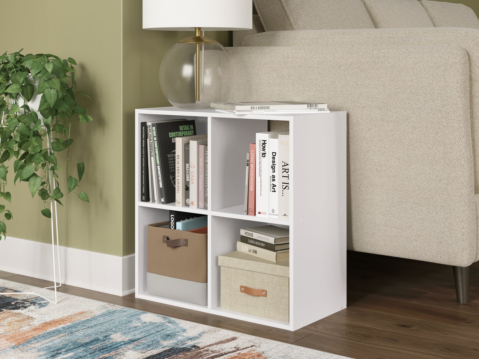 Onita White Four Cube Organizer - Image 1