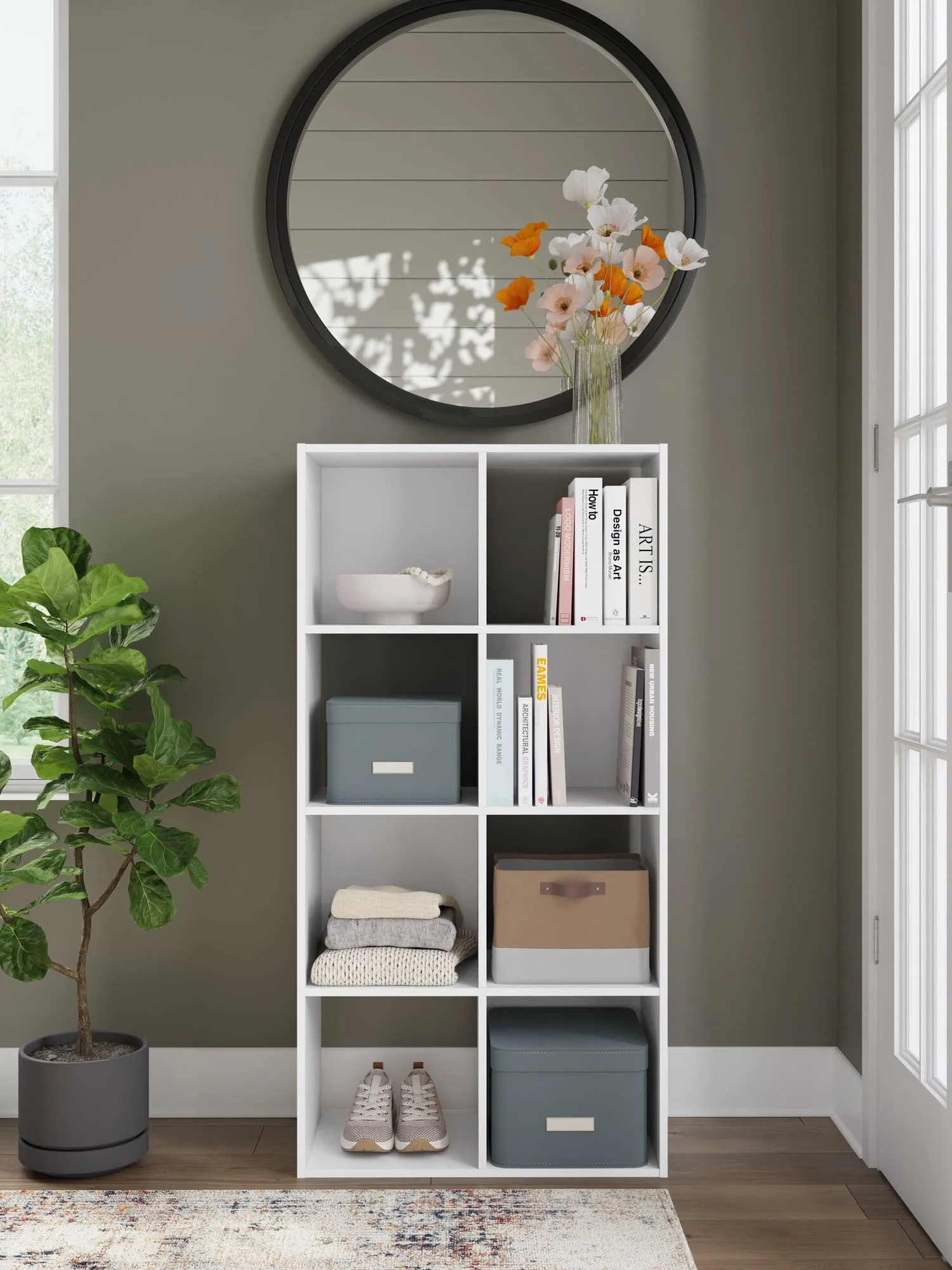 Onita White Eight Cube Organizer - Image 1