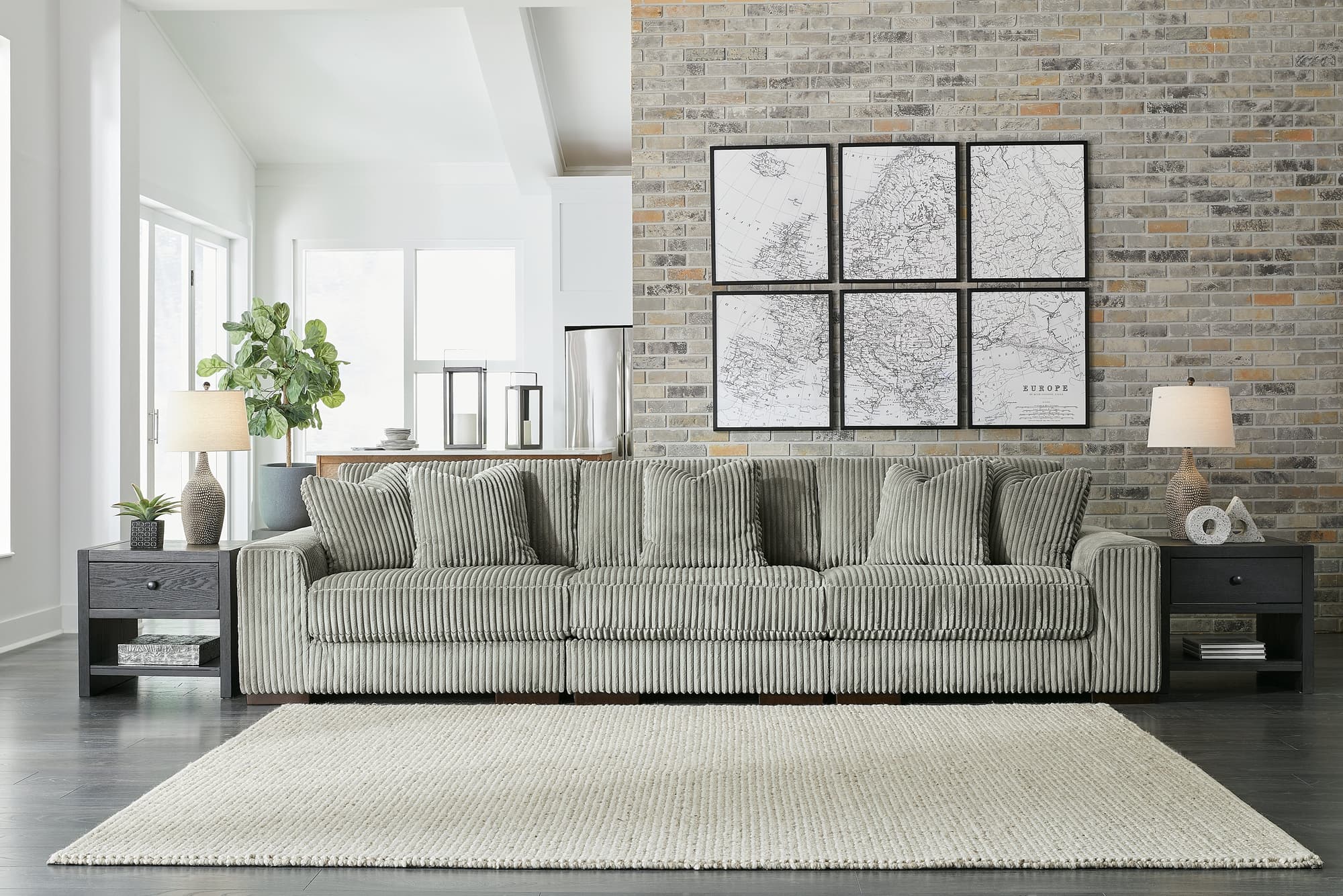 Lindyn Fog 3-Piece Sectional Sofa - Image 1