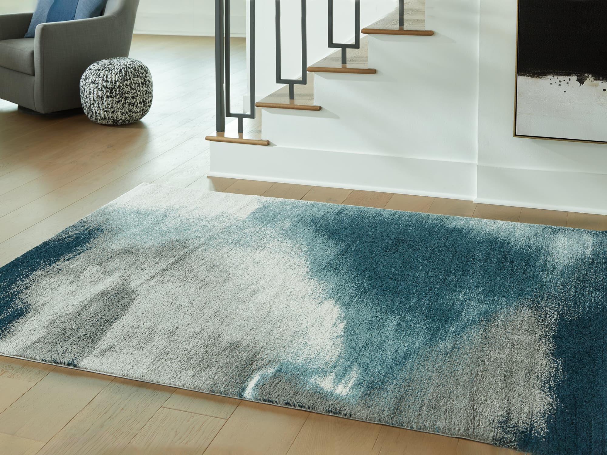 Brentward Blue/Gray/Ivory 8' x 10' Rug - Image 1