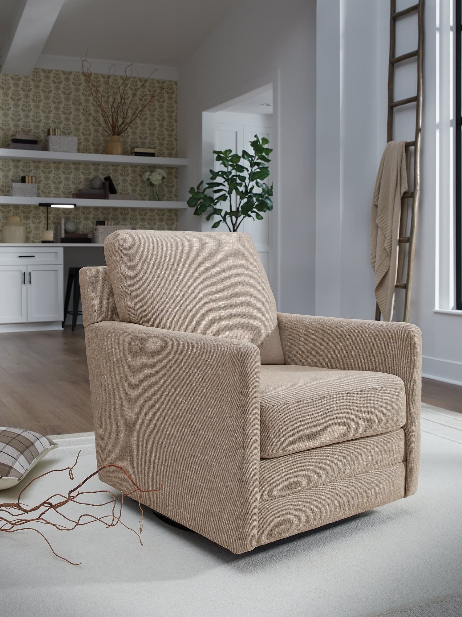 Freybourne Next-Gen Nuvella Twill Performance Fabric,Next-Gen Nuvella™ Swivel Accent Chair - Image 1
