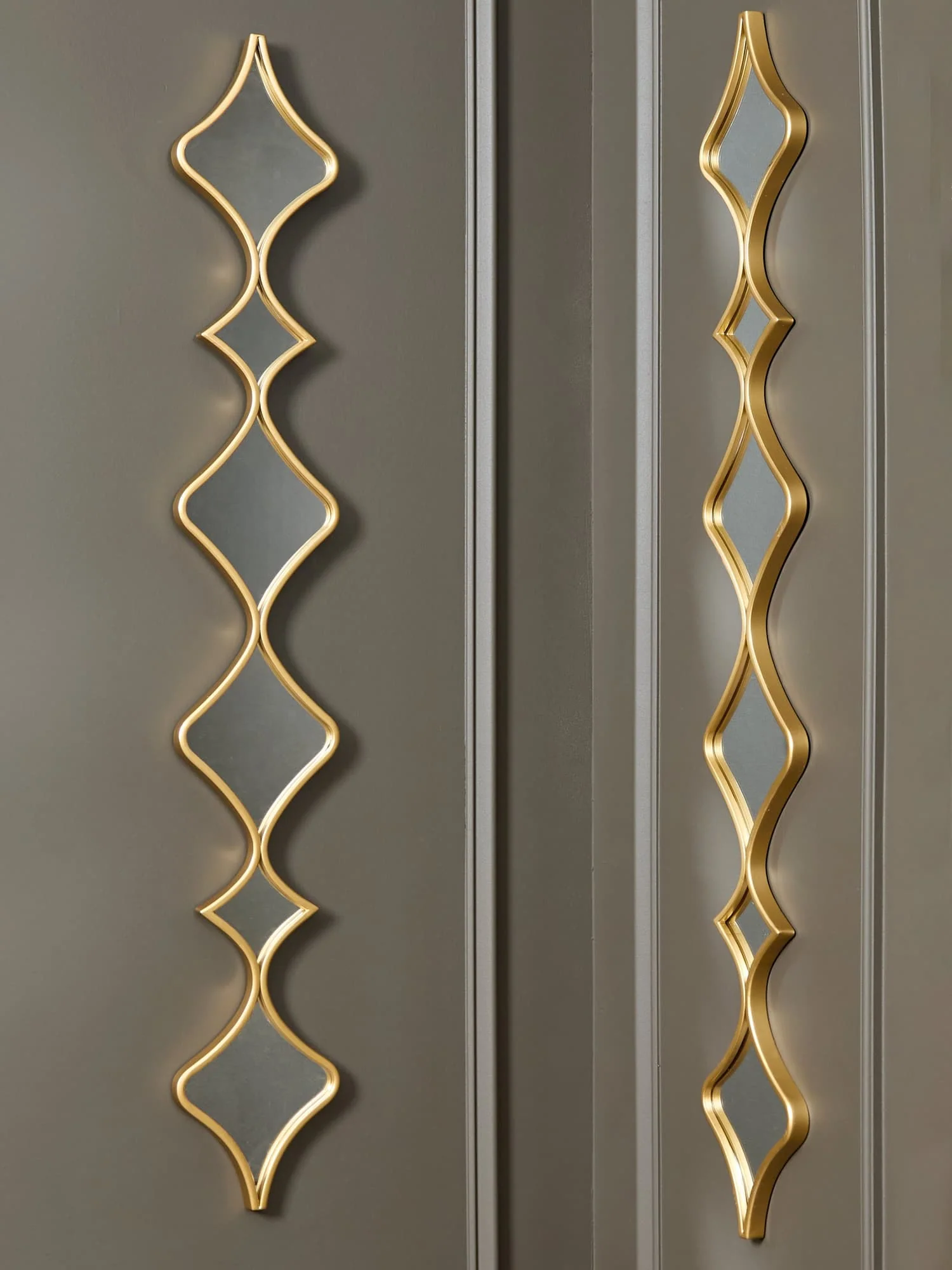 Harriswood Gold Finish Accent Mirror Set (Set of 2) - Image 1