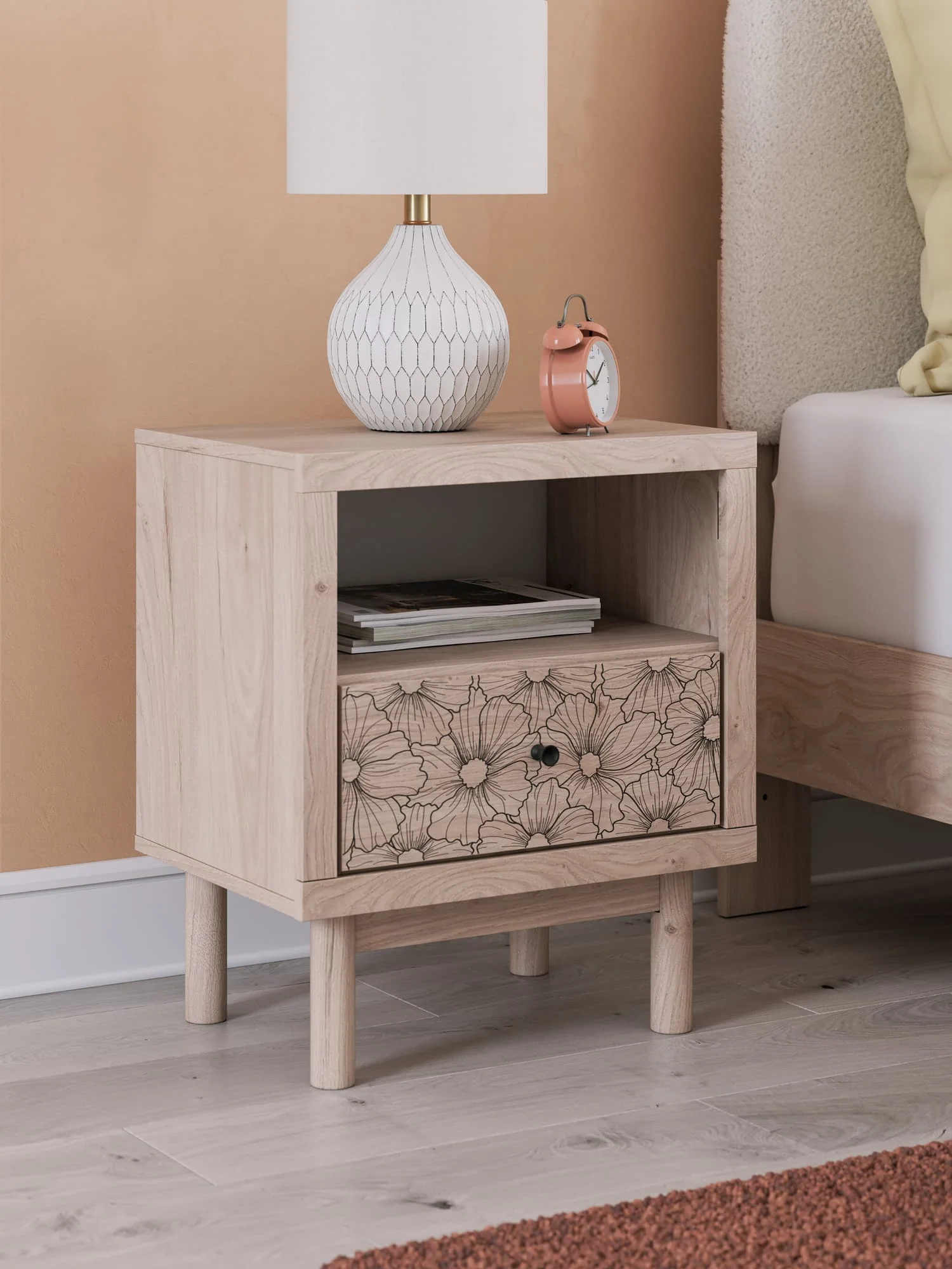 Arloster Tan Nightstand - Image 1