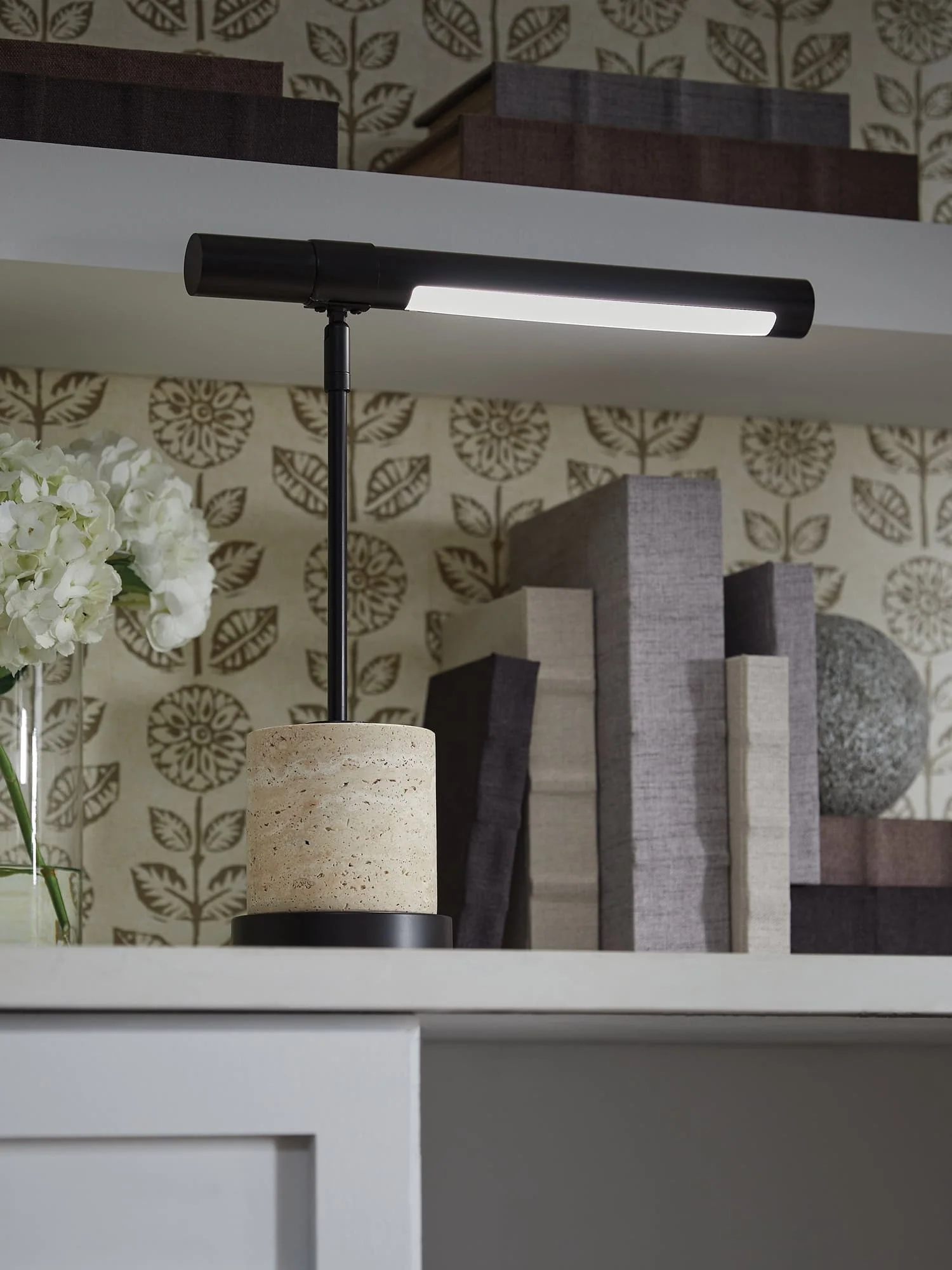 Vinmour Brown/Beige Desk Lamp - Image 1