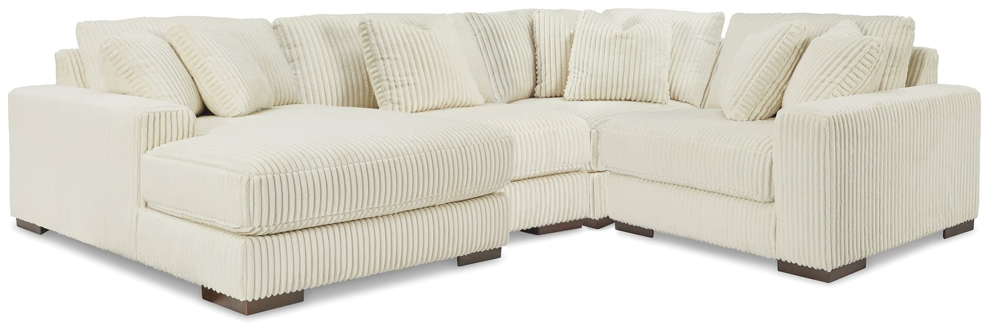 Lindyn Ivory 4-Piece Sectional with Chaise - Image 1