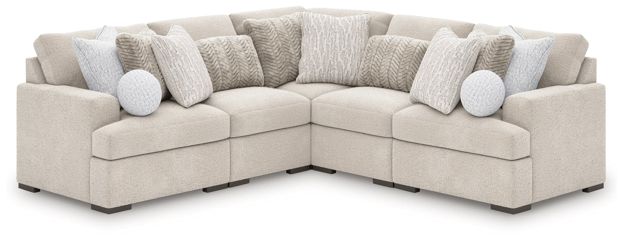 Cuddle Plush Arctic 5-Piece Sectional - Image 1