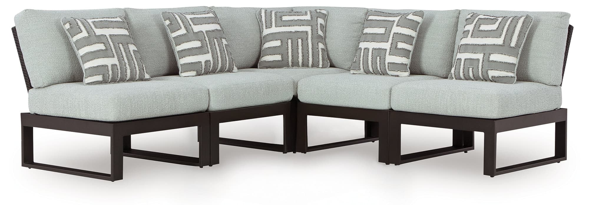 Beachloft Black/Gray 5-Piece Outdoor Sectional