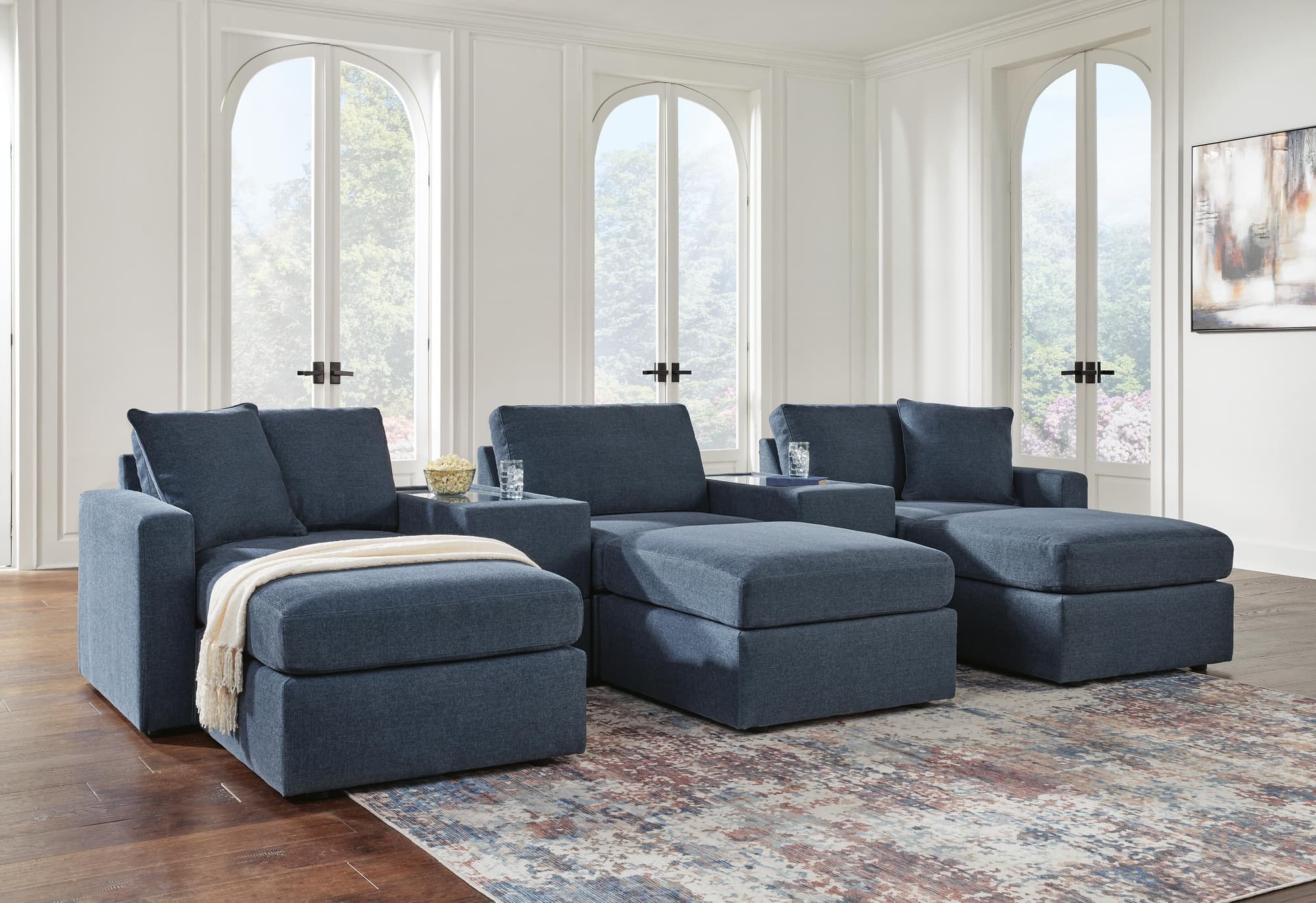 Modmax Ink 5-Piece Sectional with Ottoman - Image 1