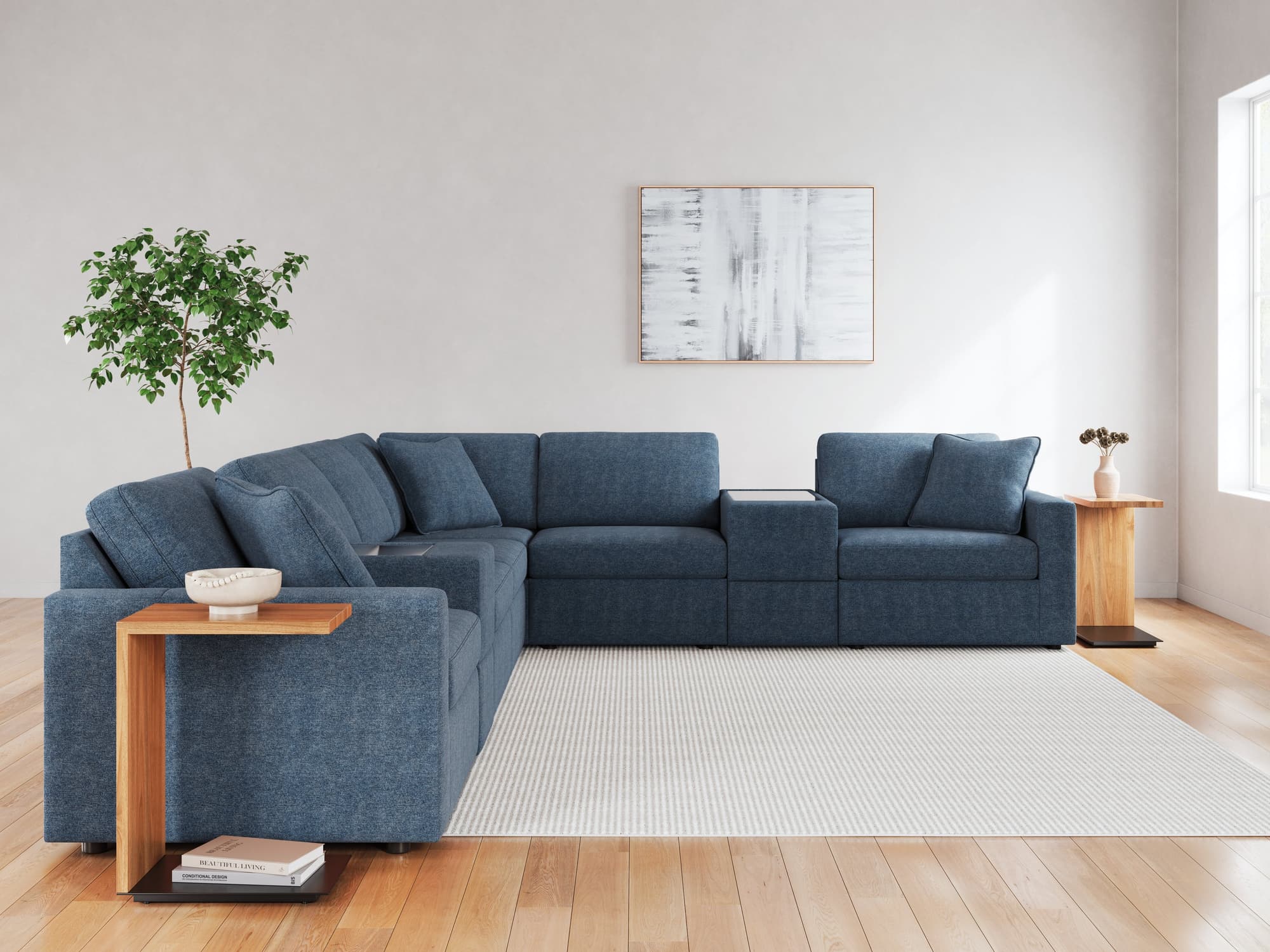 Modmax Ink 8-Piece Sectional with Ottoman - Image 1