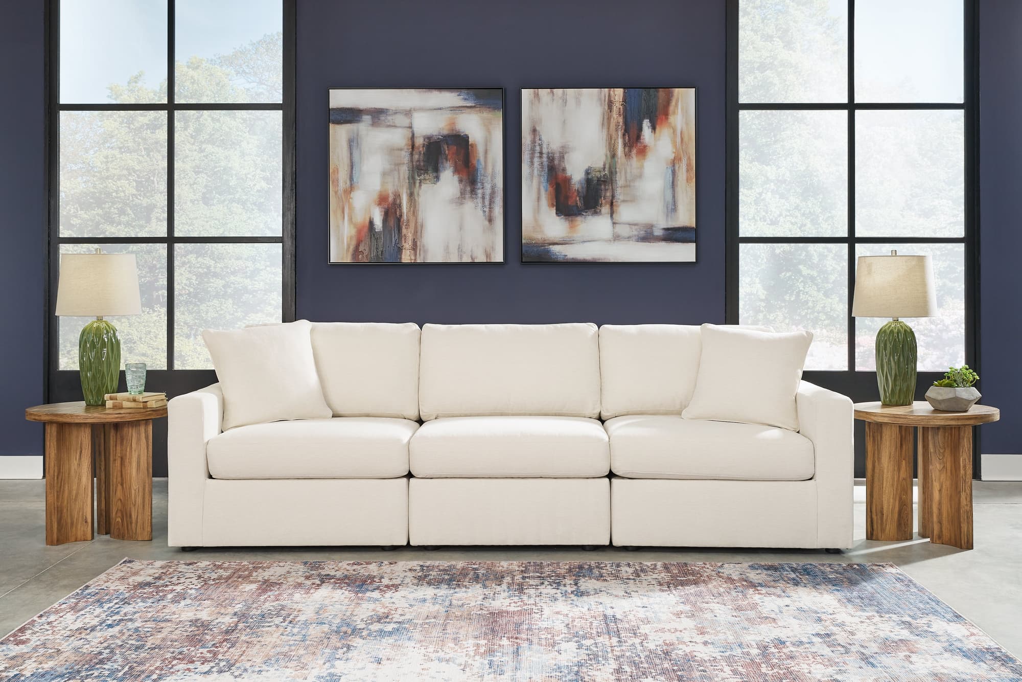 Modmax Oyster 4-Piece Sectional with Ottoman - Image 1