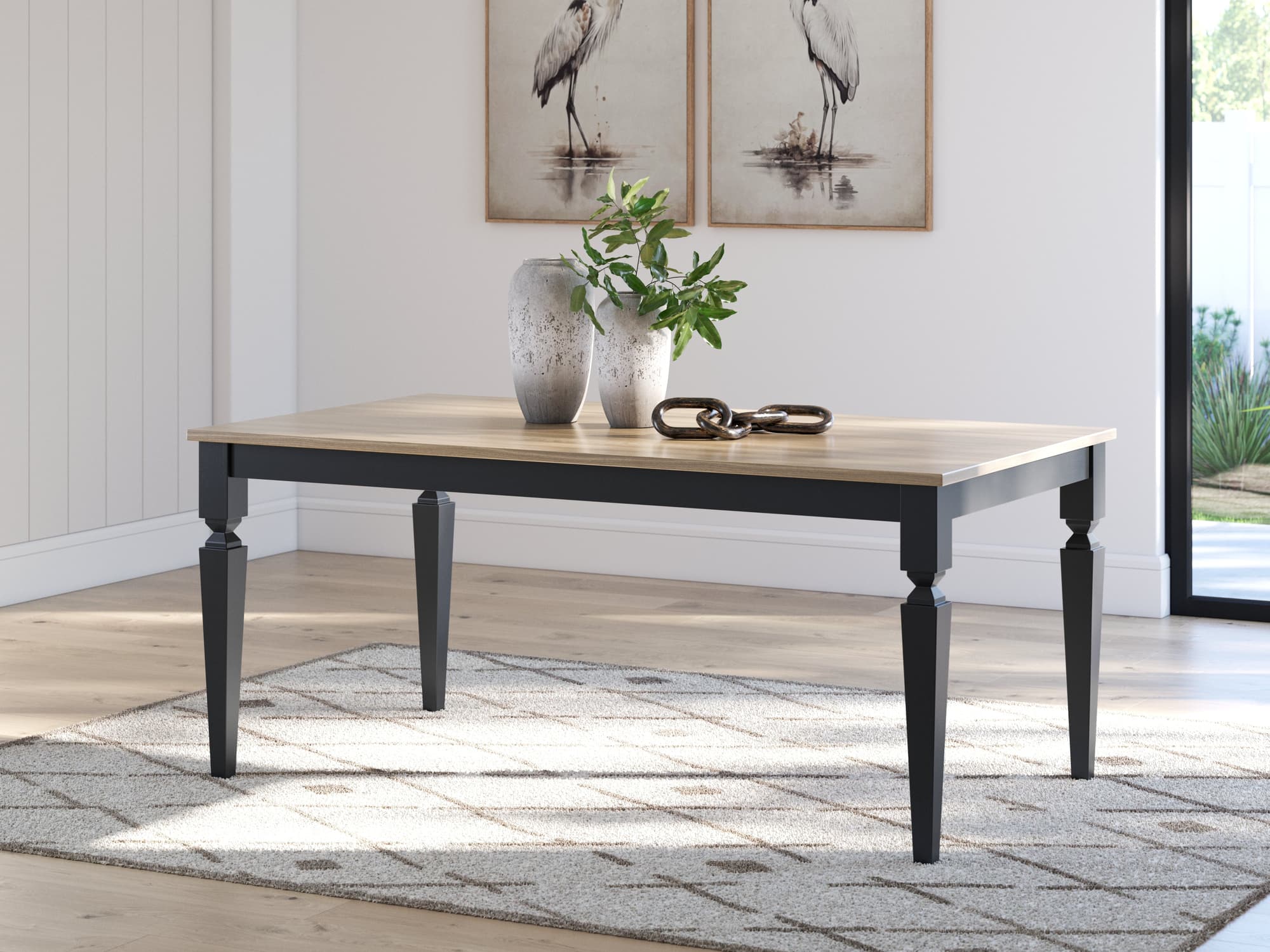 Brenkerton Grayish Brown/Black Dining Table - Image 1