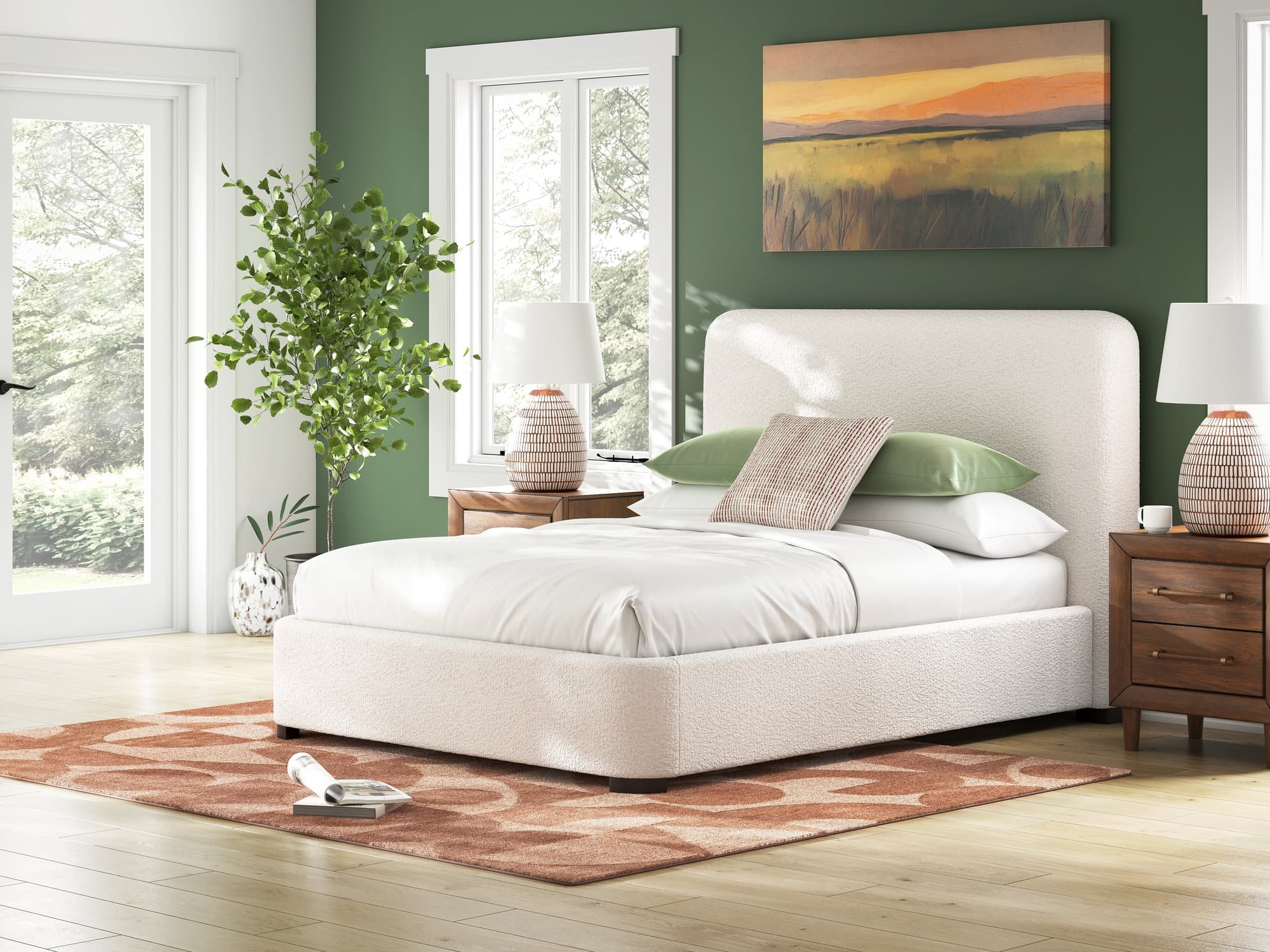 Brintstreet Beige Next-Gen Nuvella™ Queen Upholstered Bed - Image 1