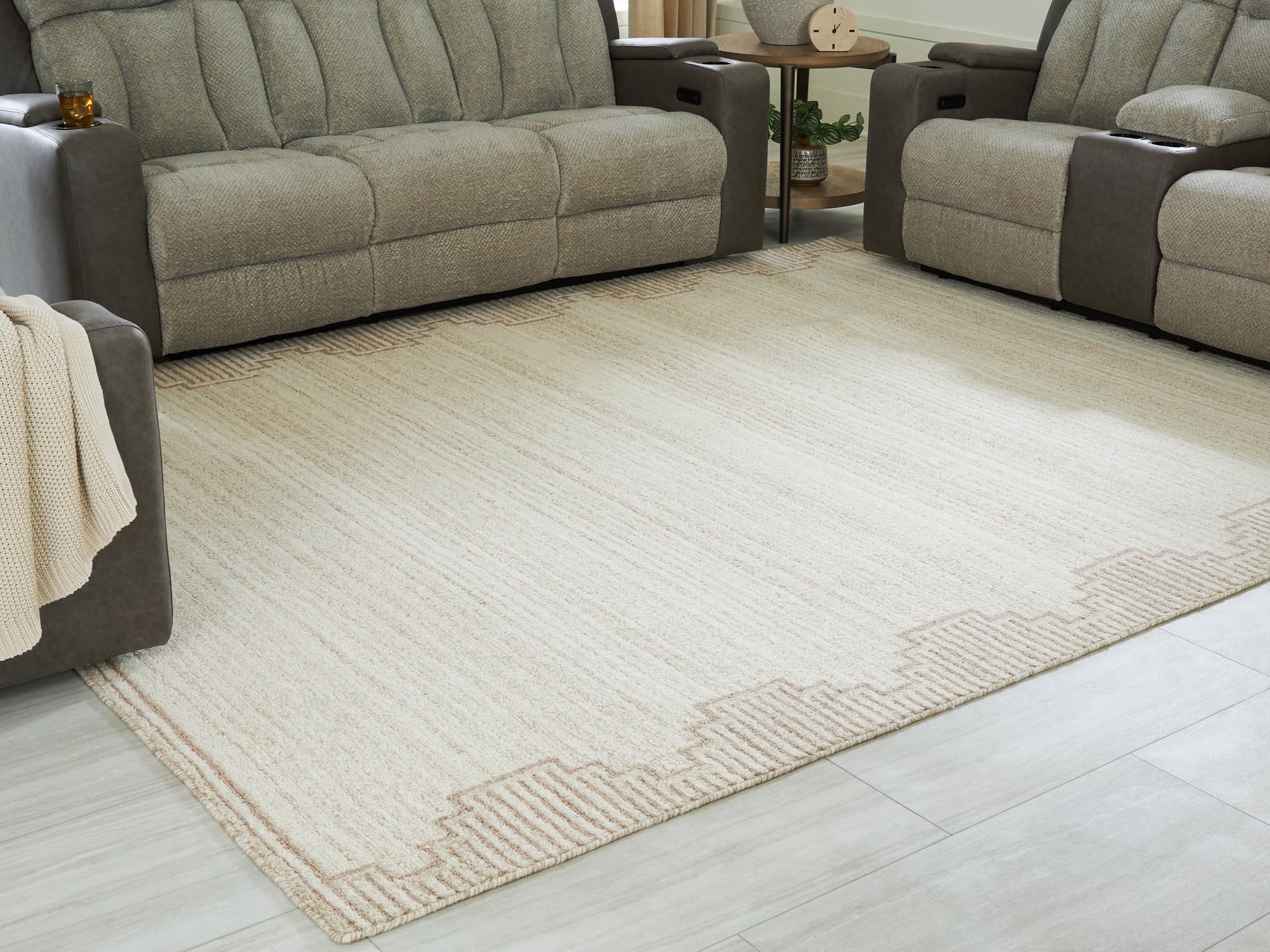 Emorymore Brown/Beige Large Rug - Image 1