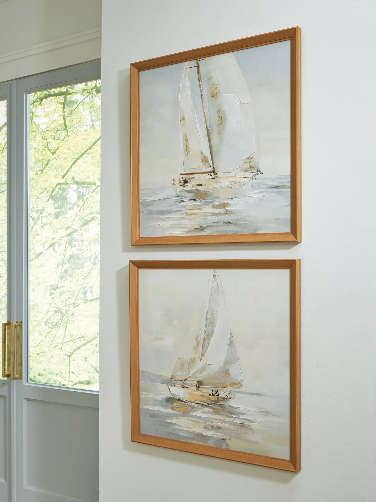 Winbrook Gray/Tan/Gold Finish Wall Art Set (Set of 2) - Image 1