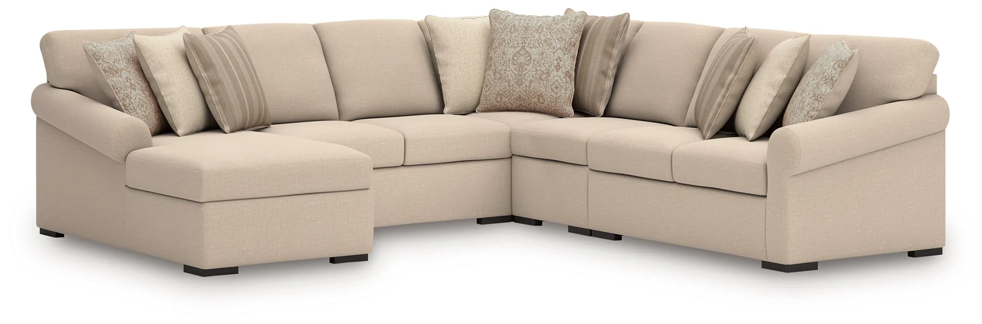 LadyMae Twill Performance Fabric,Next-Gen Nuvella™ 5-Piece Sectional with Chaise - Image 1
