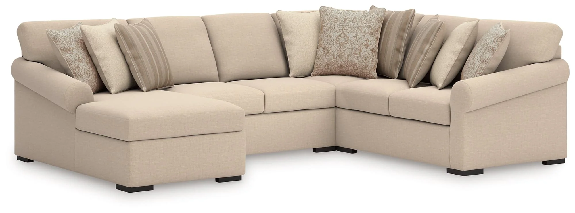 LadyMae Twill Performance Fabric,Next-Gen Nuvella™ 4-Piece Sectional with Chaise - Image 1