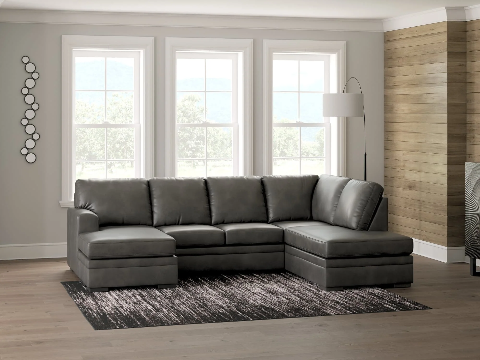 Lofton-Pike Shadow Faux Leather 2-Piece Sectional with Chaise - Image 1