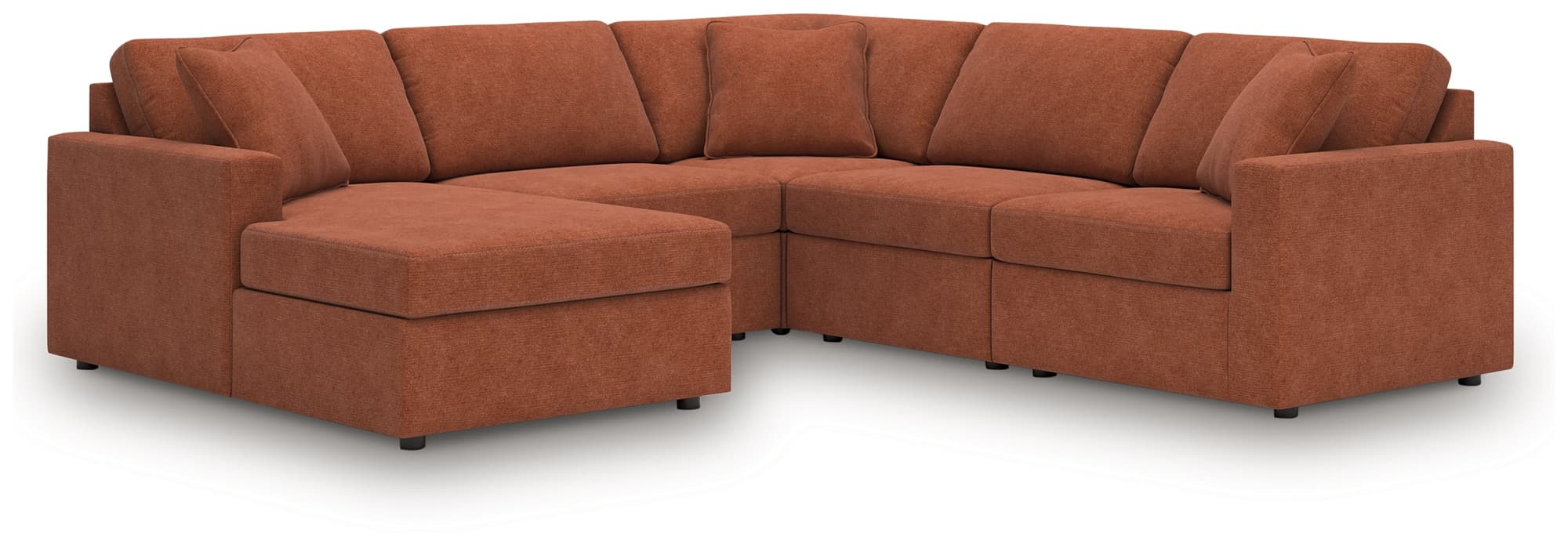 Modmax Spice Performance Fabric,Next-Gen Nuvella™ 5-Piece Sectional with Chaise - Image 1