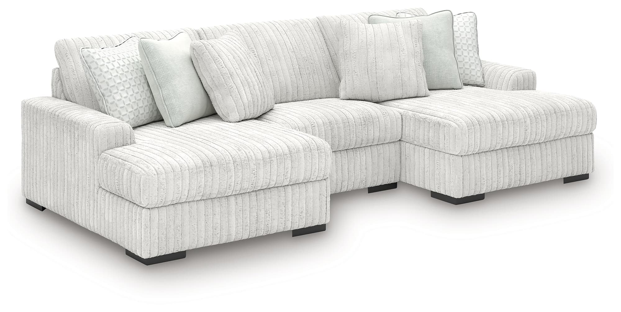 Stupendous Alloy Velvet 3-Piece Sectional with Double Chaise - Image 1