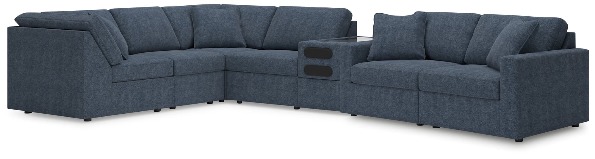 Modmax Ink Performance Fabric,Next-Gen Nuvella™ 7-Piece Sectional with Audio Console - Image 1