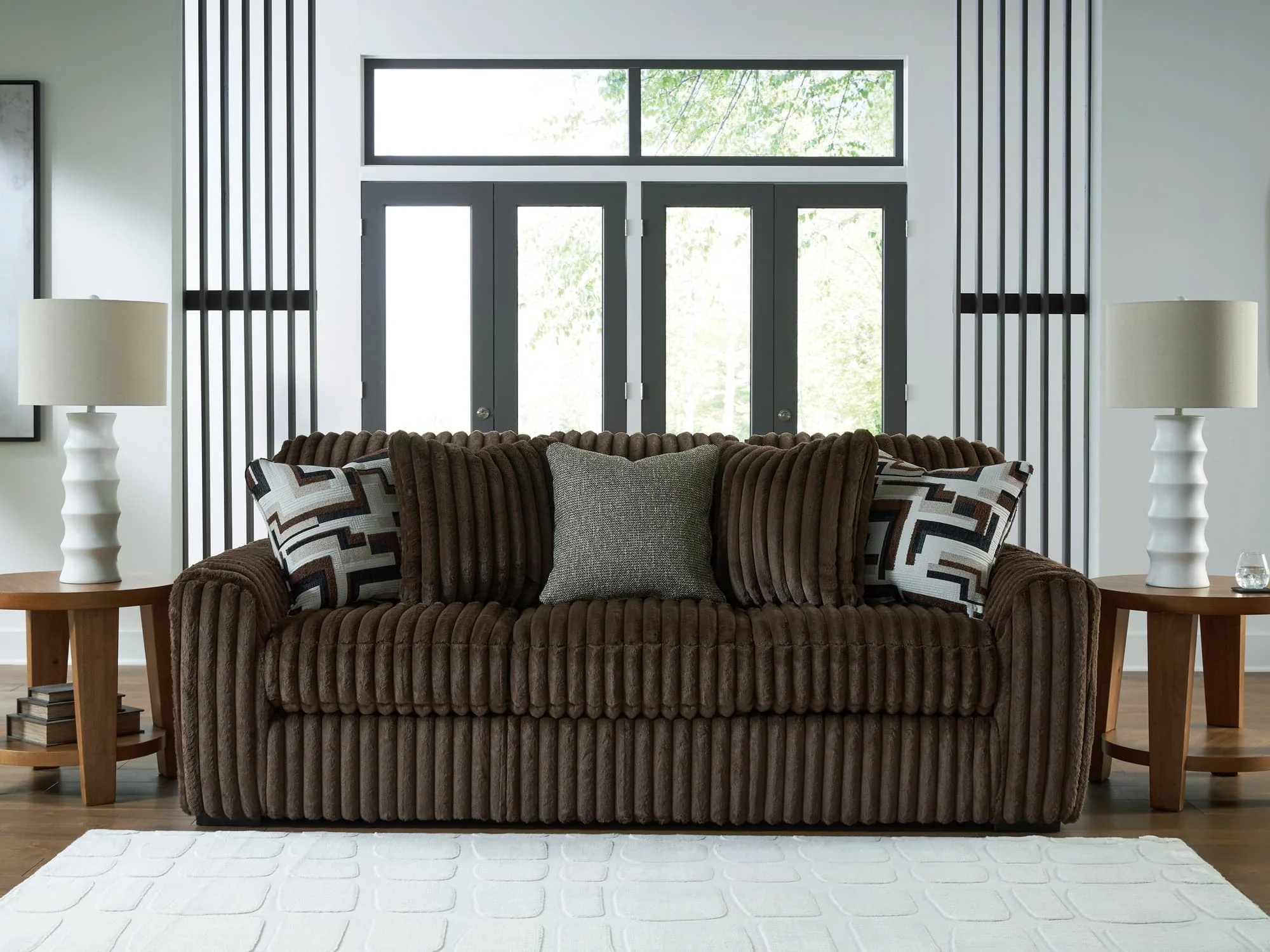 Midnight-Madness Chocolate Sofa - Image 1