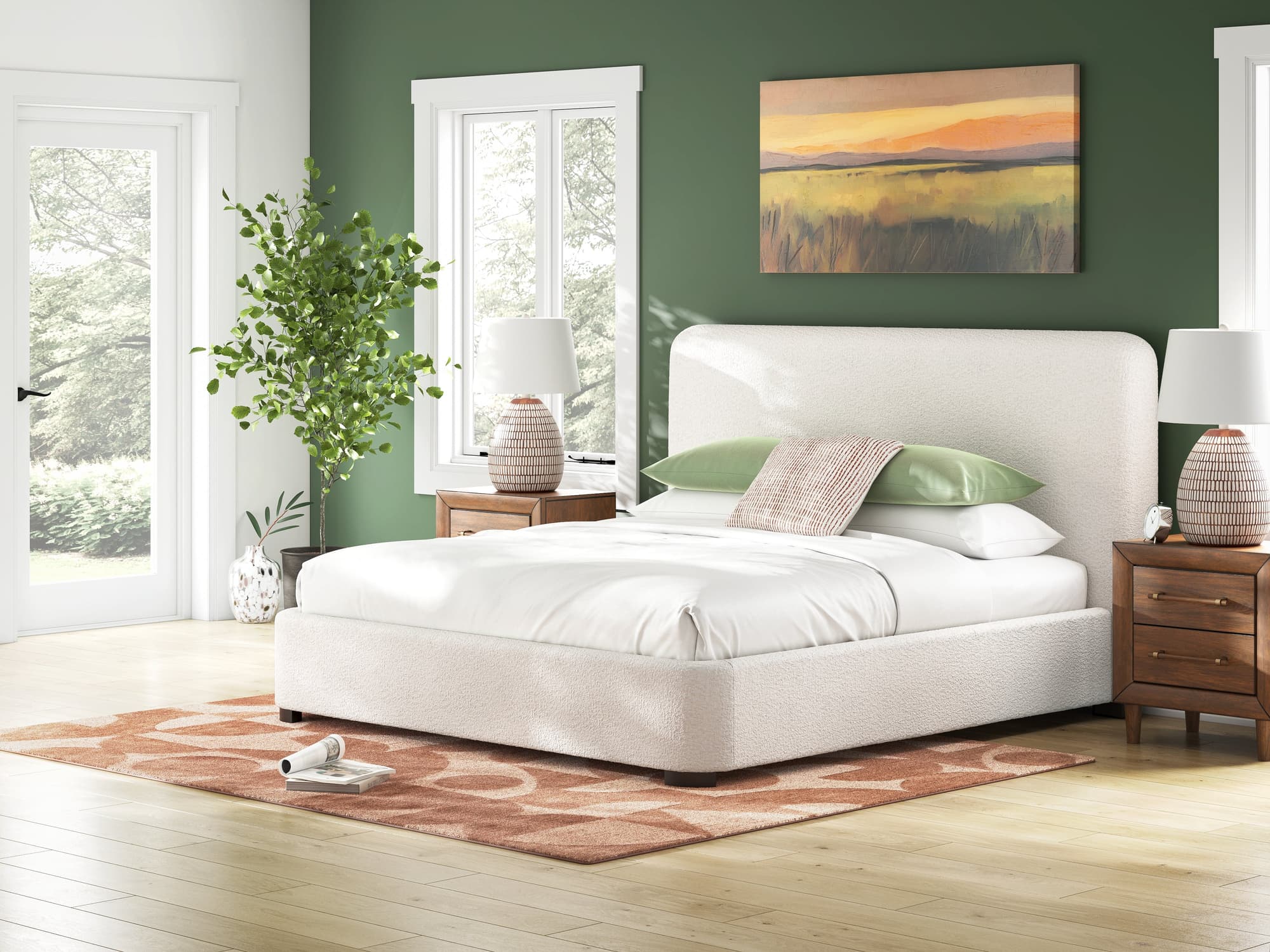 Brintstreet Beige Next-Gen DuraPella King Upholstered Bed - Image 1