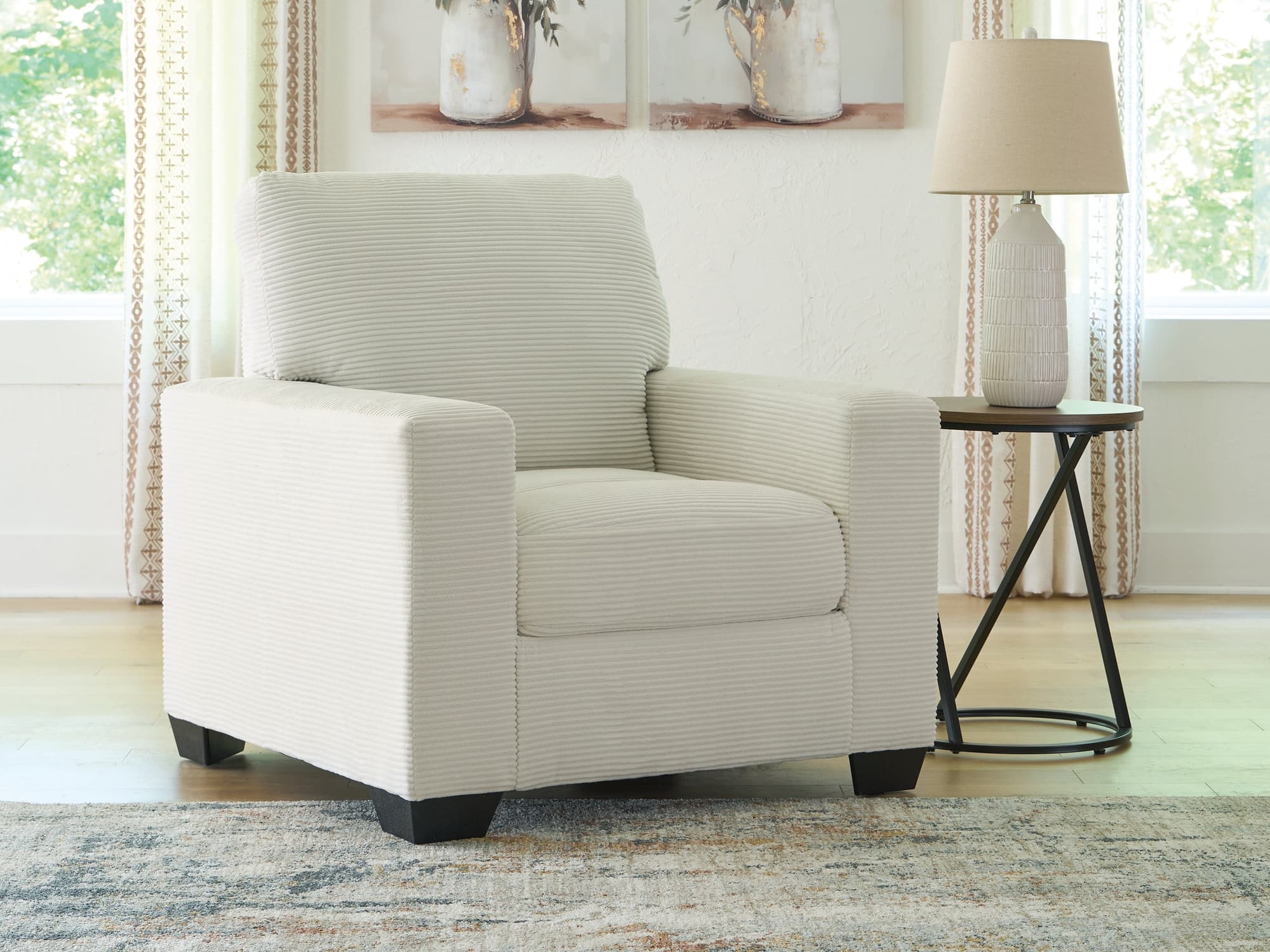 Greenbriar Ivory Velvet Chair