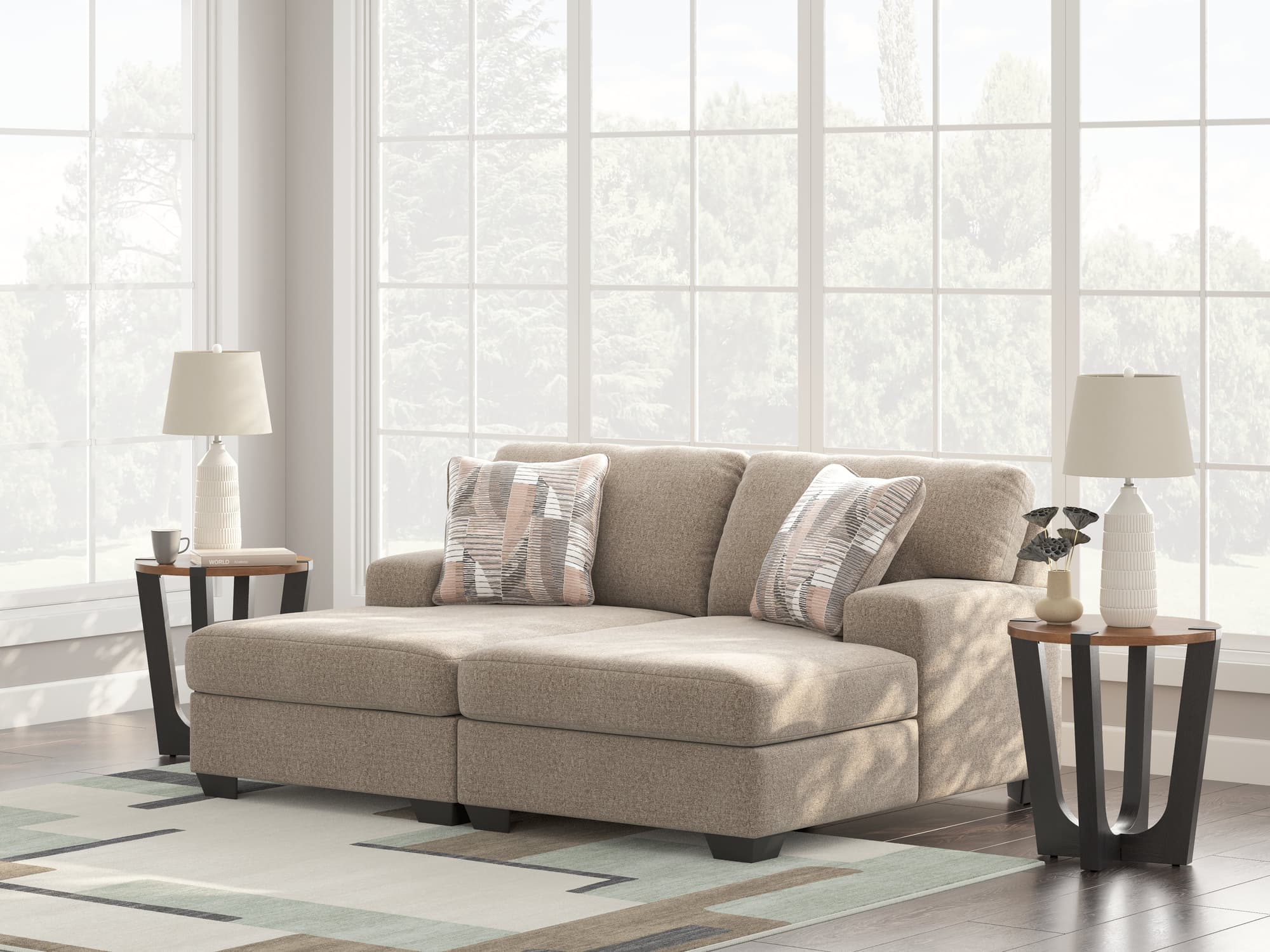 Seyler Lane Hemp Chenille 2-Piece Super Chaise - Image 1
