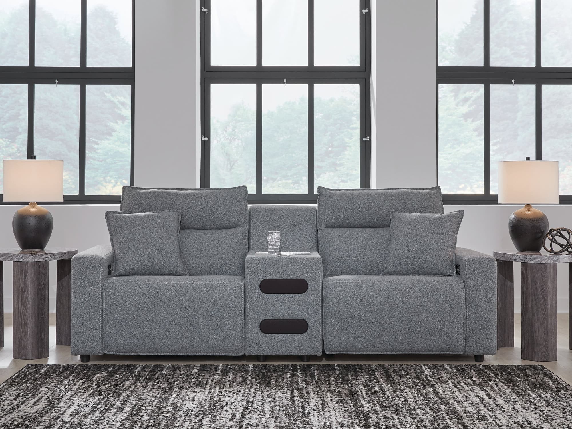 ModMax II Salt and Pepper Next-Gen Nuvella™ 3-Piece Power Reclining Sectional - Image 1