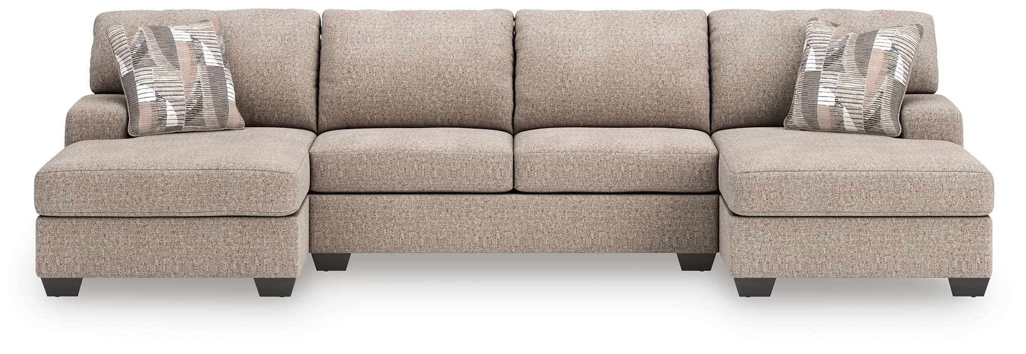 Seyler Lane Hemp Chenille 3-Piece Sectional with Double Chaise - Image 1