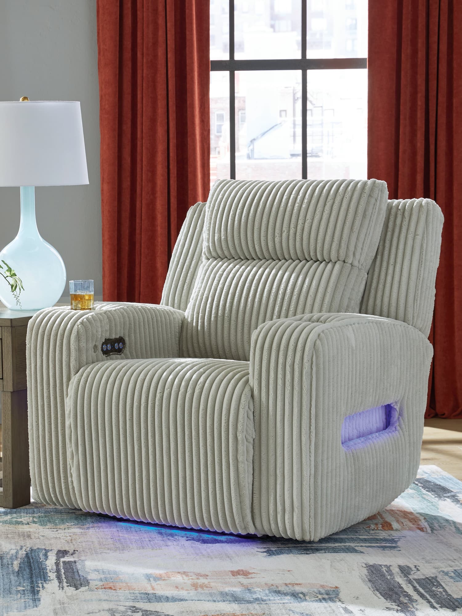 Forest Lake Alloy Chenille,Velvet Power Recliner - Image 1