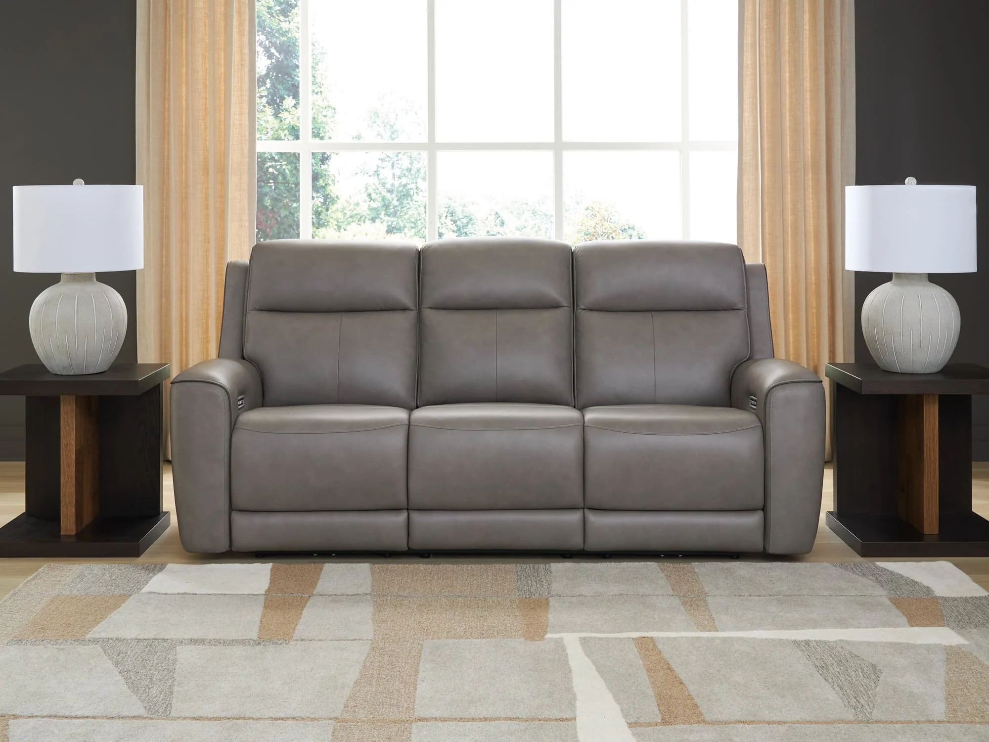 5Z-Comfort Coin Leather Power Reclining Sofa