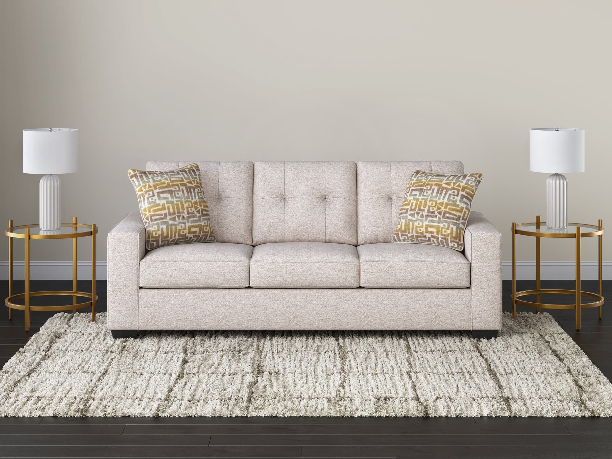 Larimer Stone Chenille Sofa - Image 1
