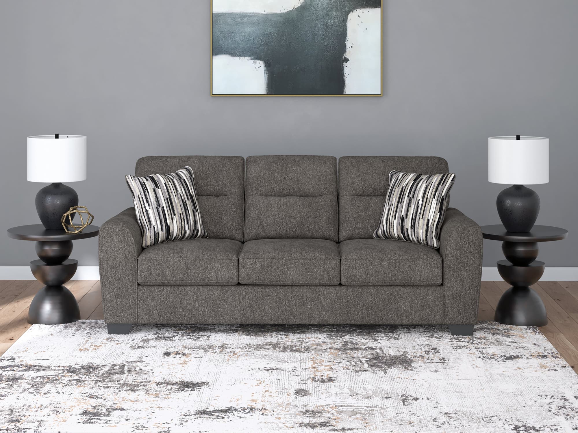 Olten Graphite Chenille Sofa - Image 1