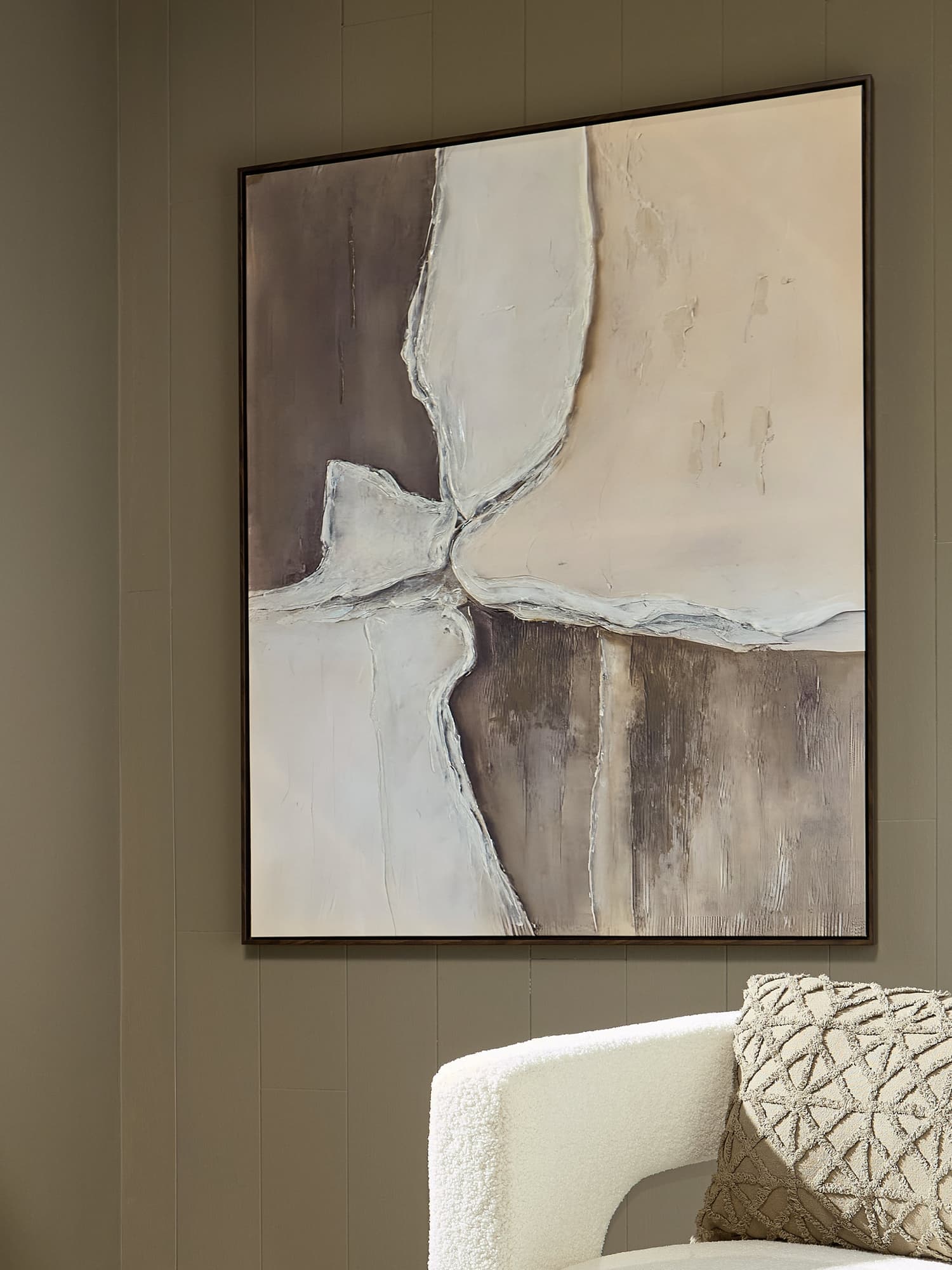 Junward Brown/Tan/White Wall Art - Image 1