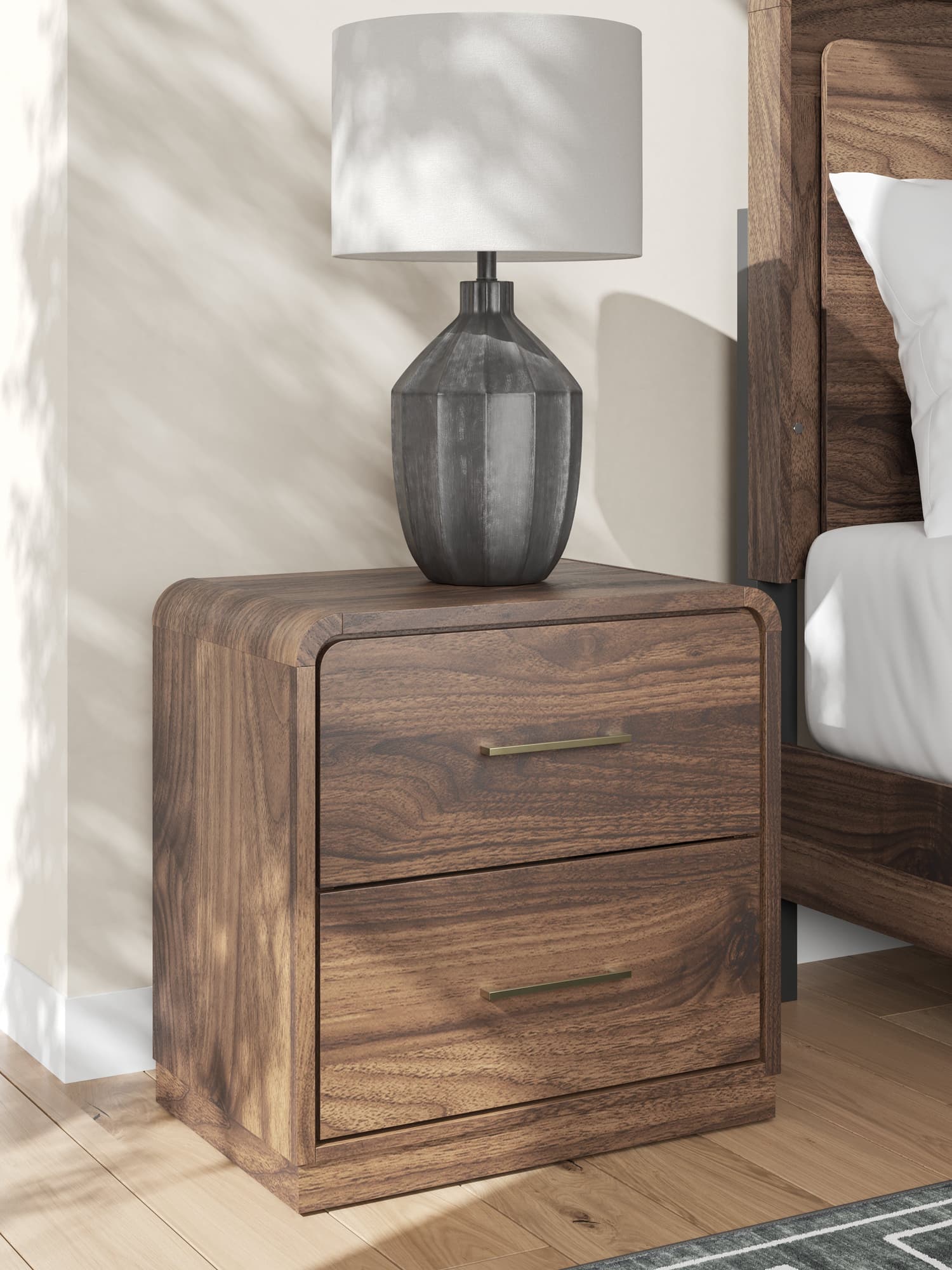 Fortlorn Walnut Brown Nightstand - Image 1
