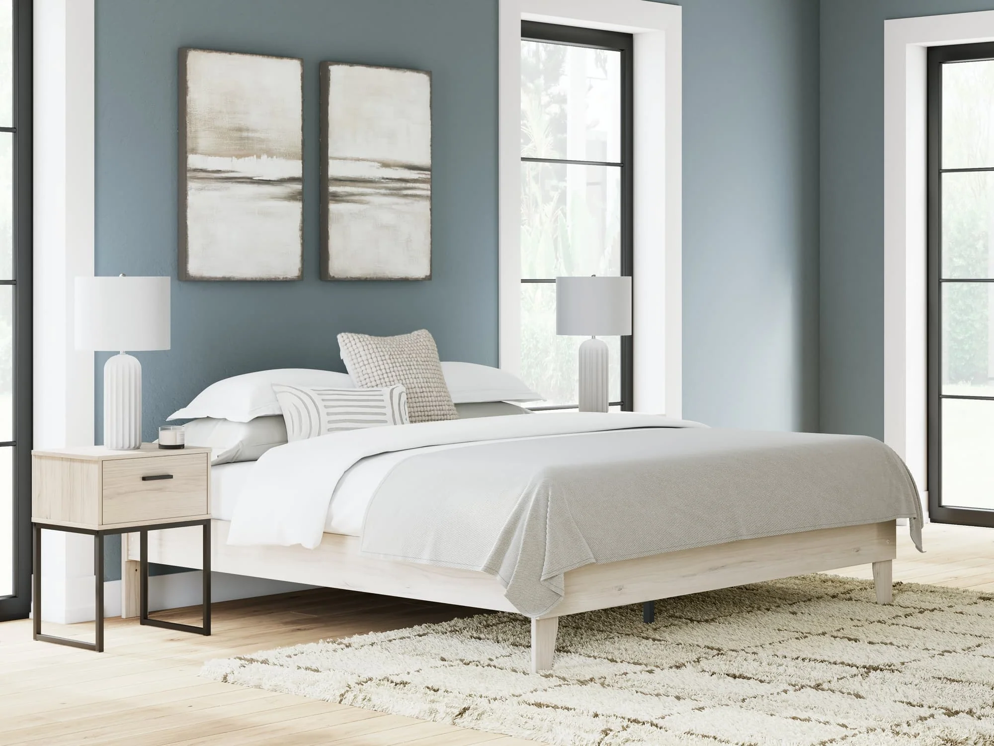 Socalle Light Natural King Platform Bed - Image 1