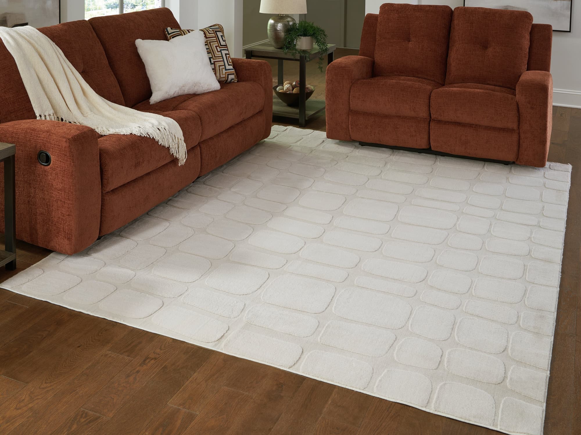 Malvinsboro Sandstone Washable 8' x 10' Area Rug - Image 1