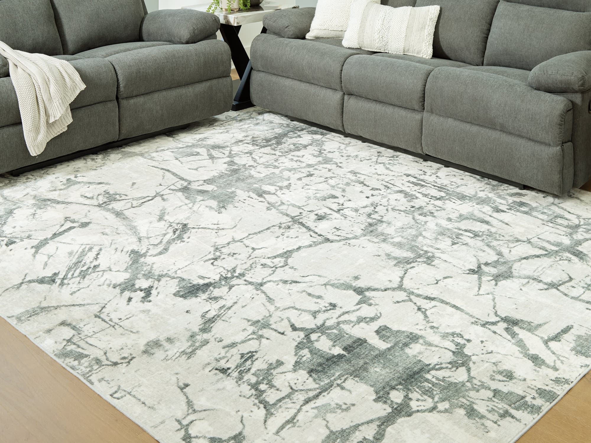 Tobinbury Gray Washable 8' x 10' Area Rug - Image 1