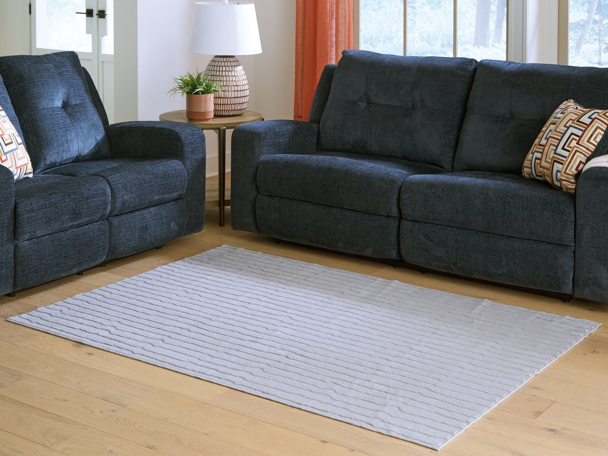 Worthley Gray Washable 5' x 7' Area Rug - Image 1