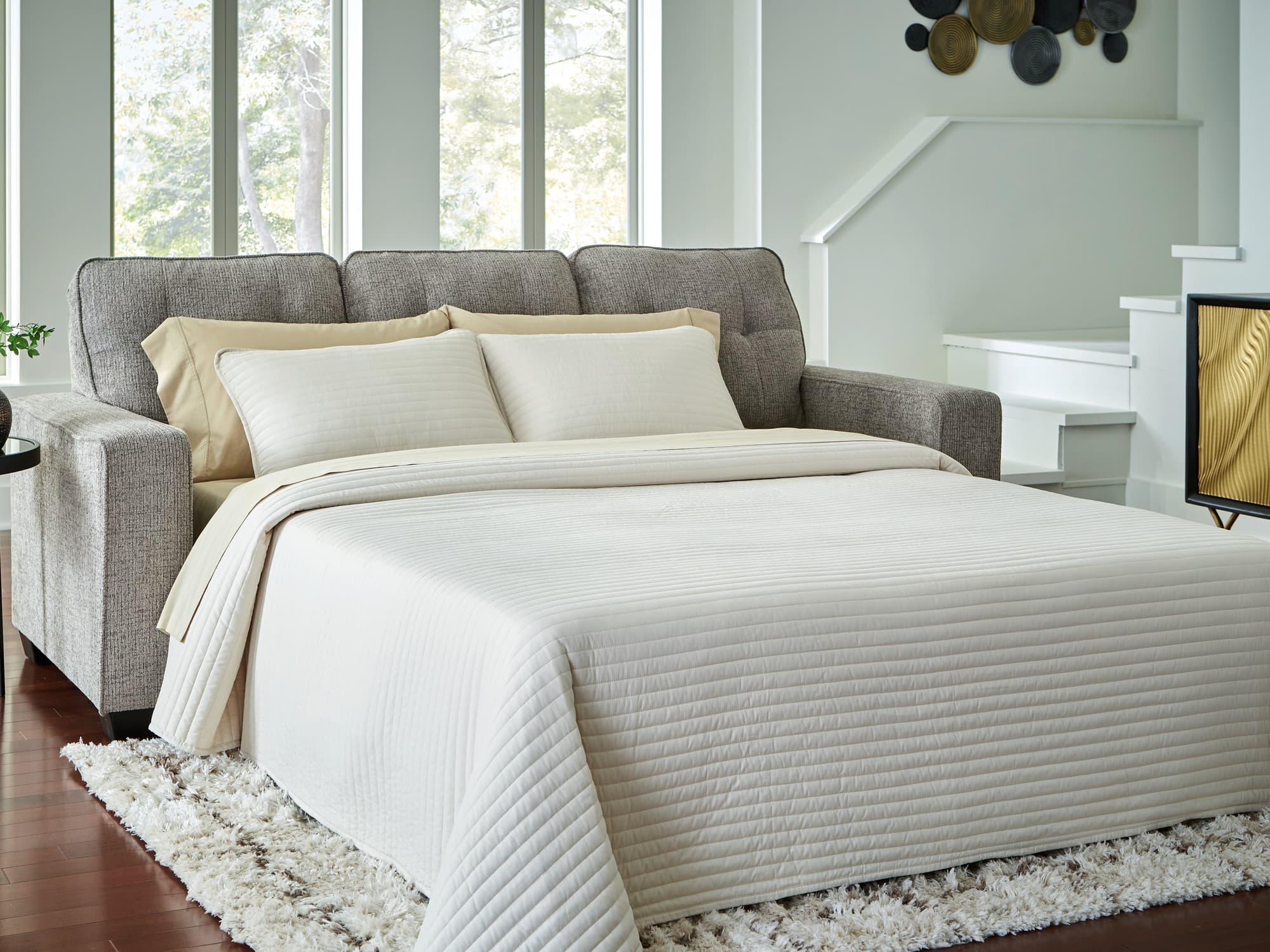 Larimer Iron Chenille Queen Sofa Sleeper - Image 1