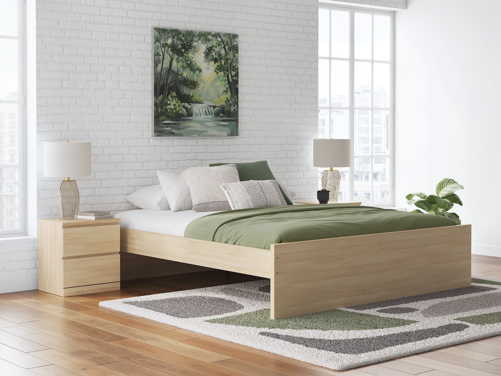 Onita Natural King Platform Bed - Image 1