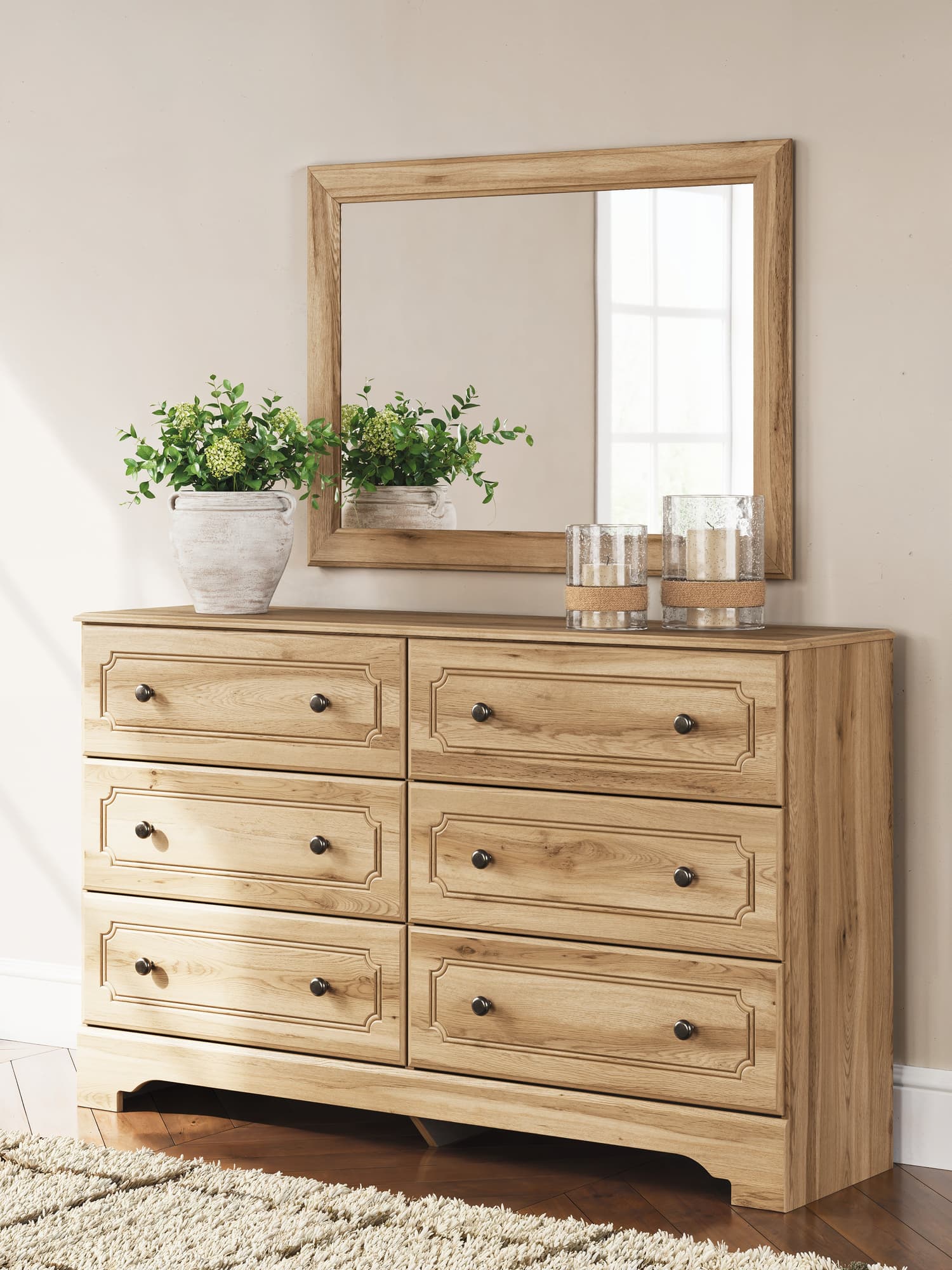 Aleaport Warm Brown Dresser and Mirror - Image 1